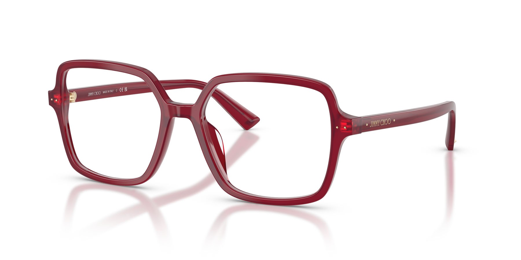 Eyeglasses Jimmy Choo JC 3046U (5081) color mirtillo opalino shape square lenses lente demo