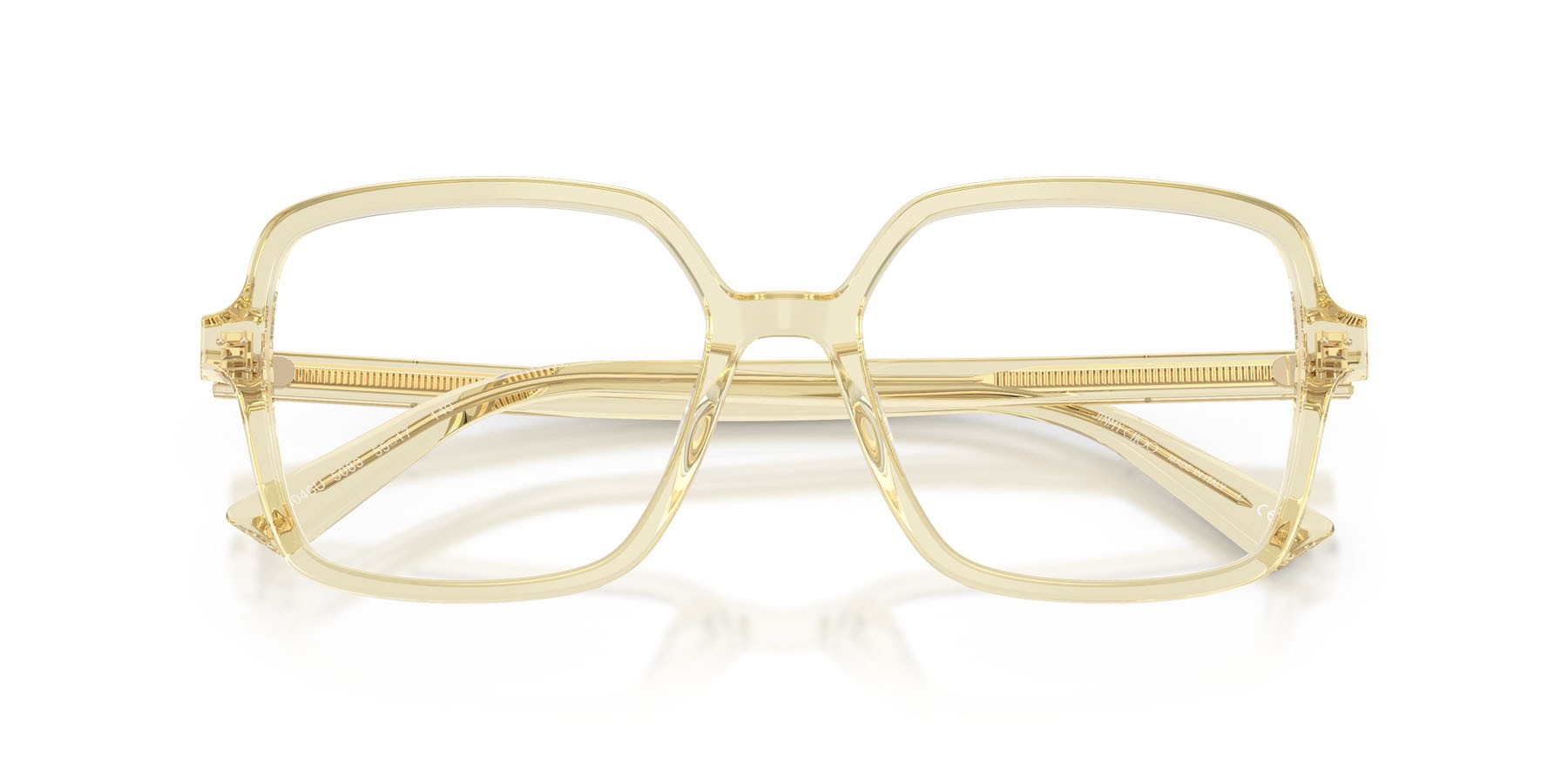 Eyeglasses Jimmy Choo JC 3046U (5083) color giallo trasparente shape square lenses lente demo