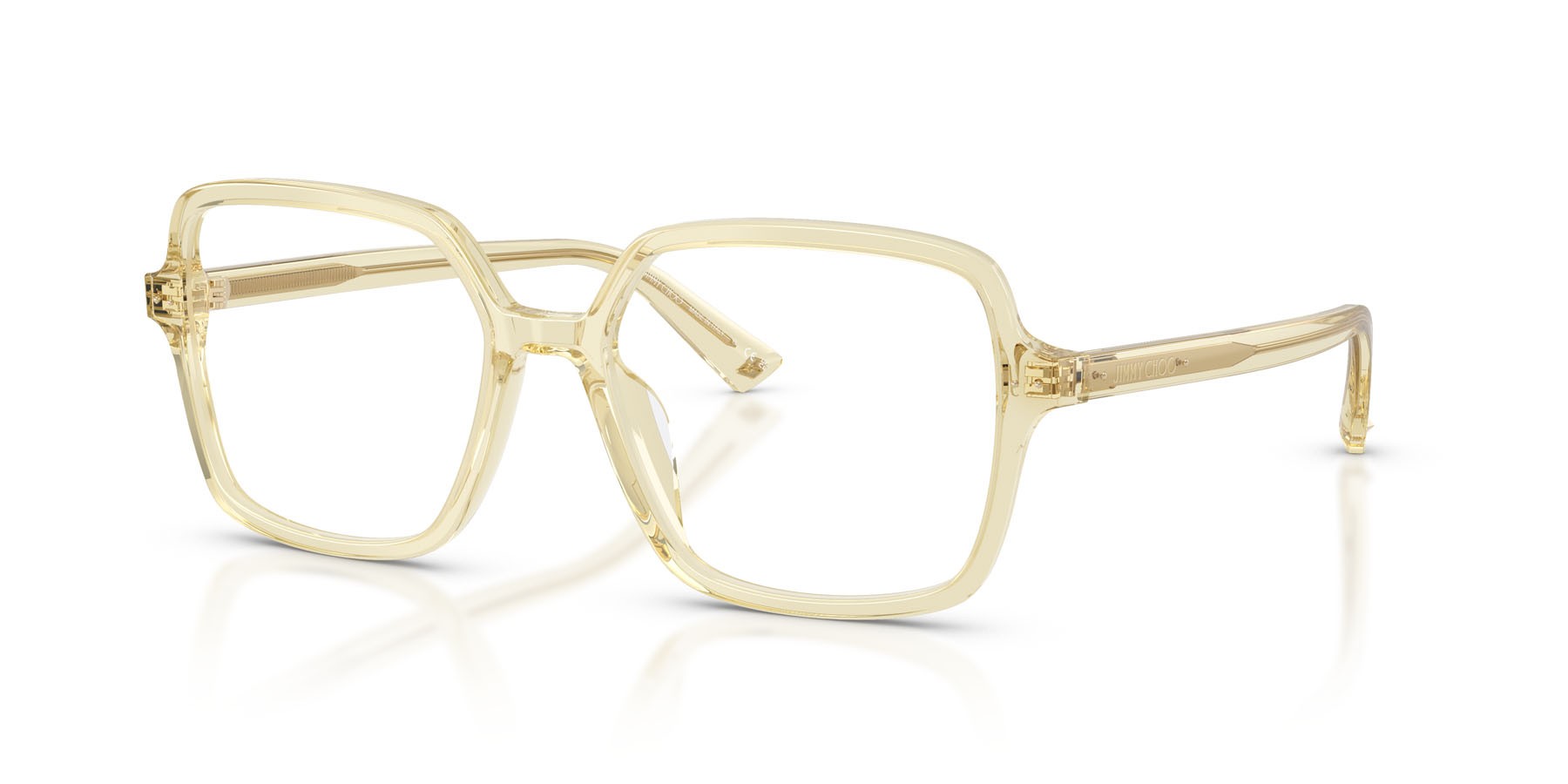 Eyeglasses Jimmy Choo JC 3046U (5083) color giallo trasparente shape square lenses lente demo