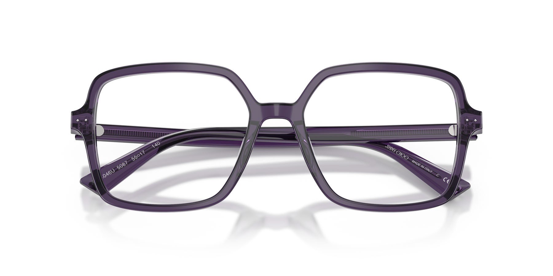 Eyeglasses Jimmy Choo JC 3046U (5087) color prugna trasparente shape square lenses lente demo