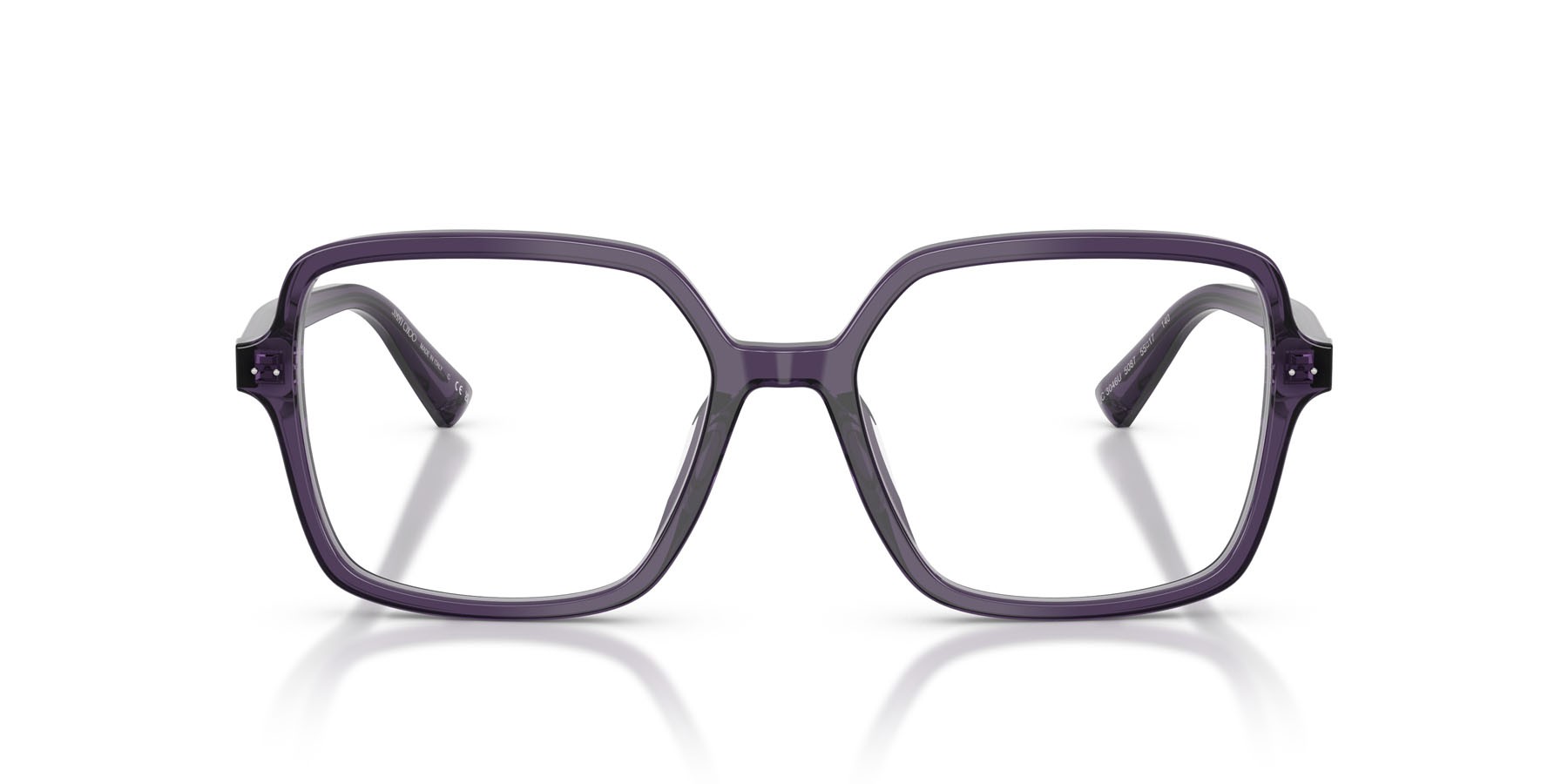 Eyeglasses Jimmy Choo JC 3046U (5087) color prugna trasparente shape square lenses lente demo
