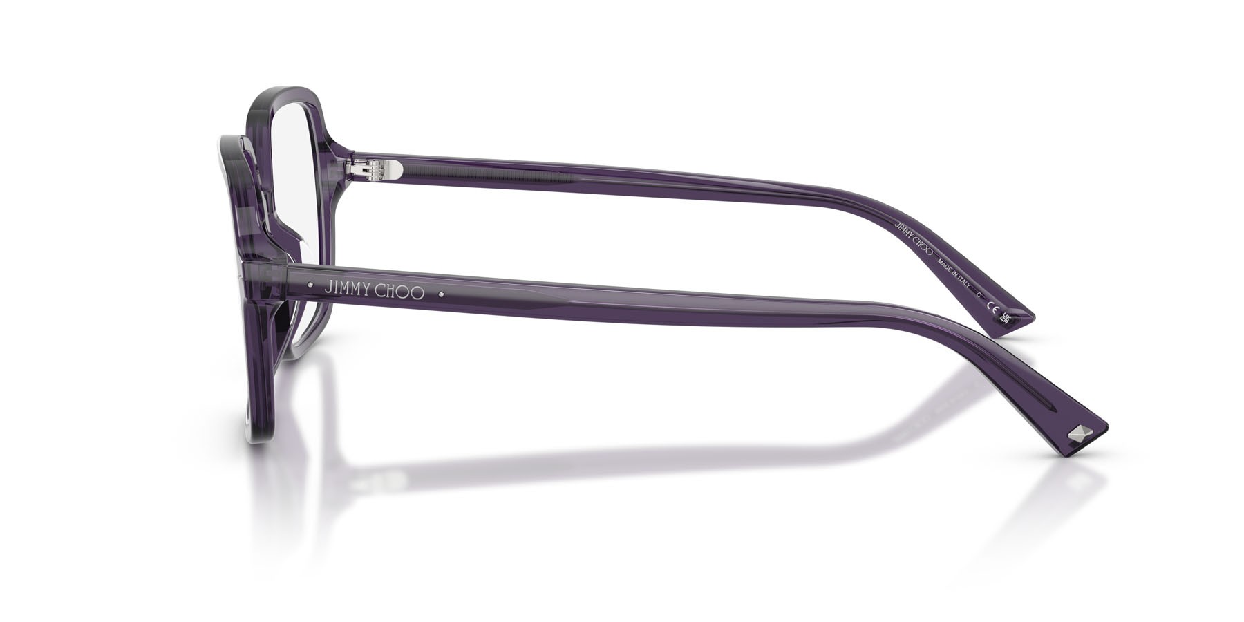 Eyeglasses Jimmy Choo JC 3046U (5087) color prugna trasparente shape square lenses lente demo