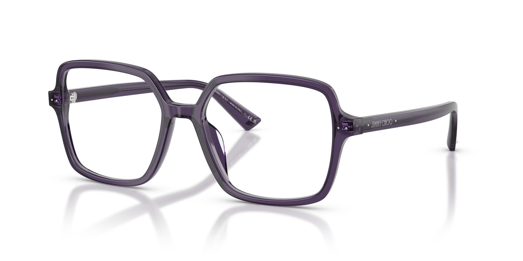 Eyeglasses Jimmy Choo JC 3046U (5087) color prugna trasparente shape square lenses lente demo