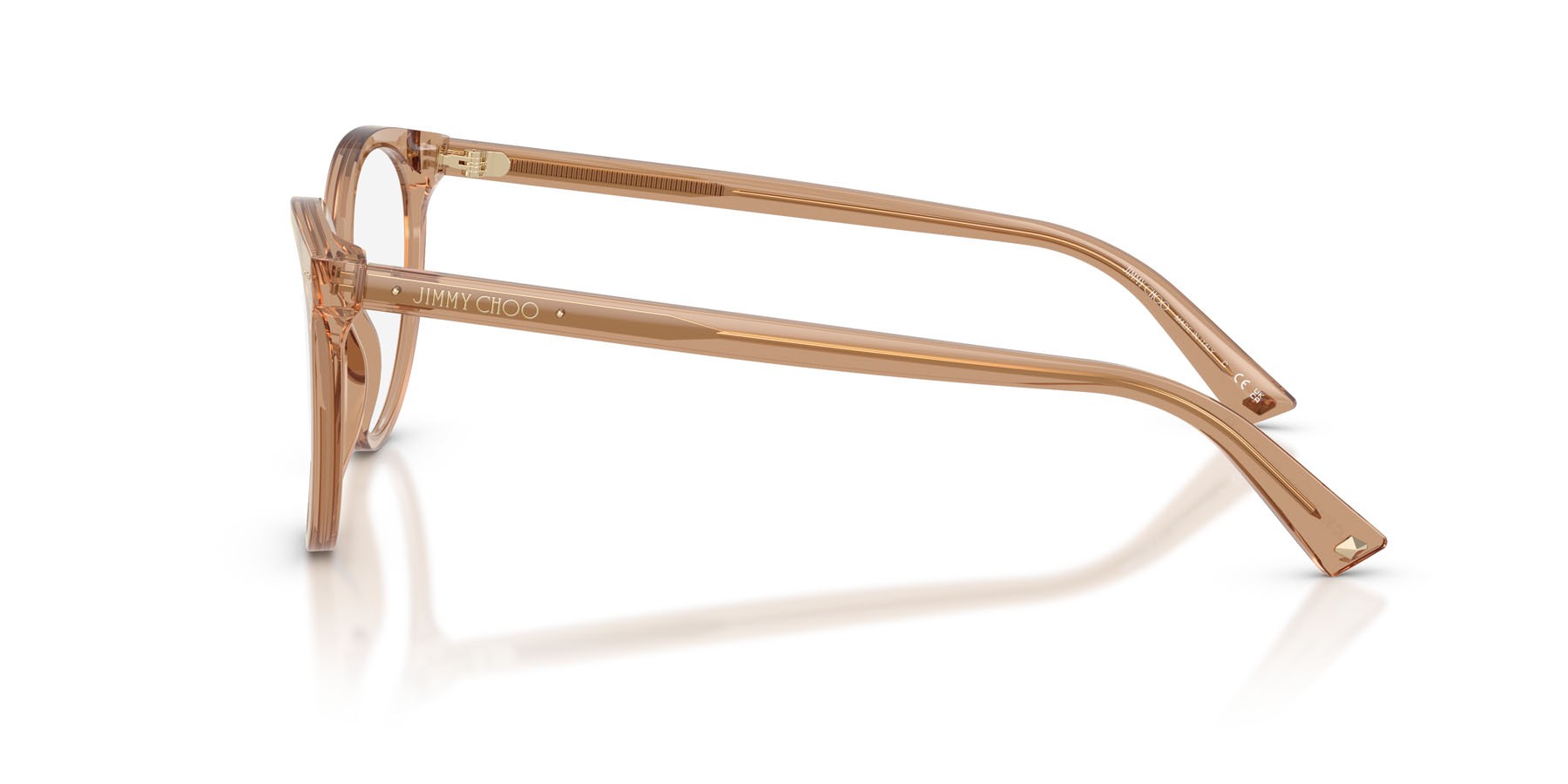 Eyeglasses Jimmy Choo JC 3047 (5076) color tan trasparente shape pantos lenses lente demo