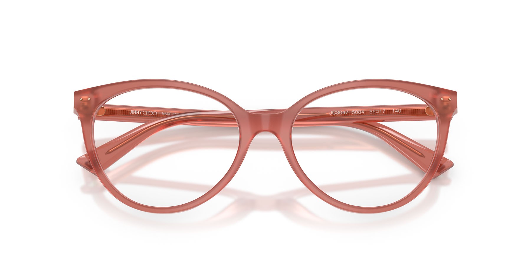 Eyeglasses Jimmy Choo JC 3047 (5084) color rosa opalino shape pantos lenses lente demo