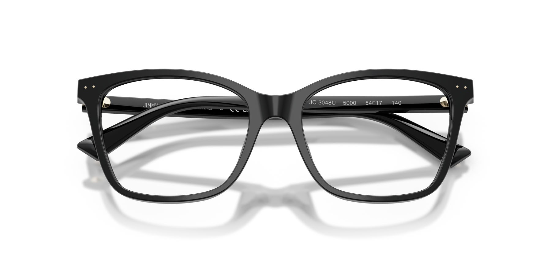 Eyeglasses Jimmy Choo JC 3048U (5000) color nero shape square lenses lente demo