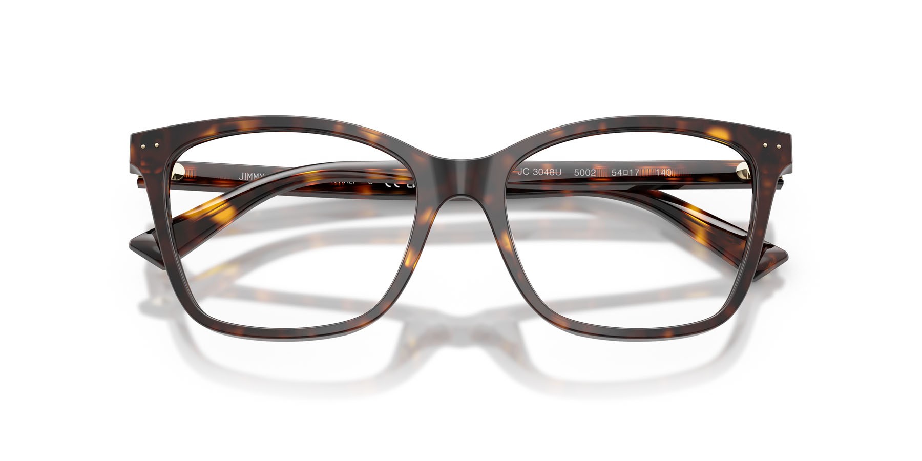Eyeglasses Jimmy Choo JC 3048U (5002) color havana shape square lenses lente demo