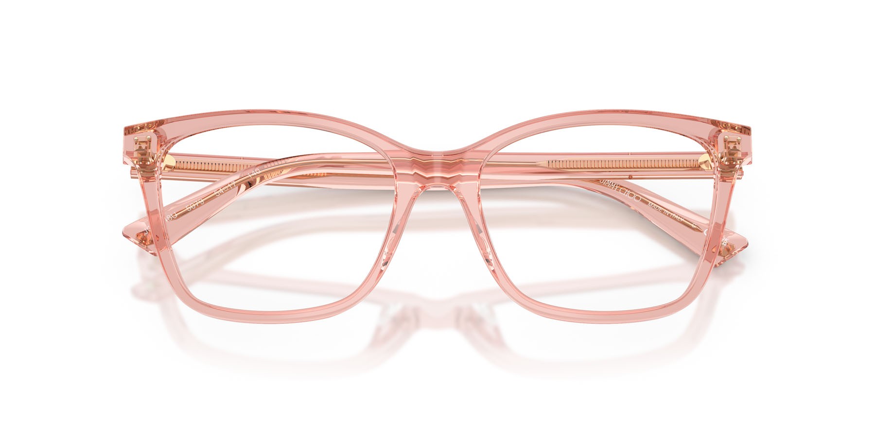 Eyeglasses Jimmy Choo JC 3048U (5079) color rosa chiaro trasparente shape square lenses lente demo