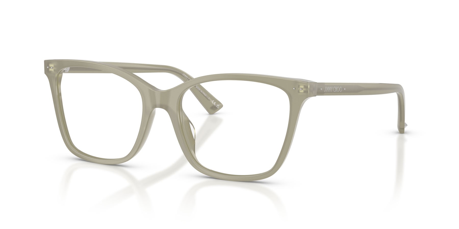 Eyeglasses Jimmy Choo JC 3048U (5082) color verde opalino shape square lenses lente demo