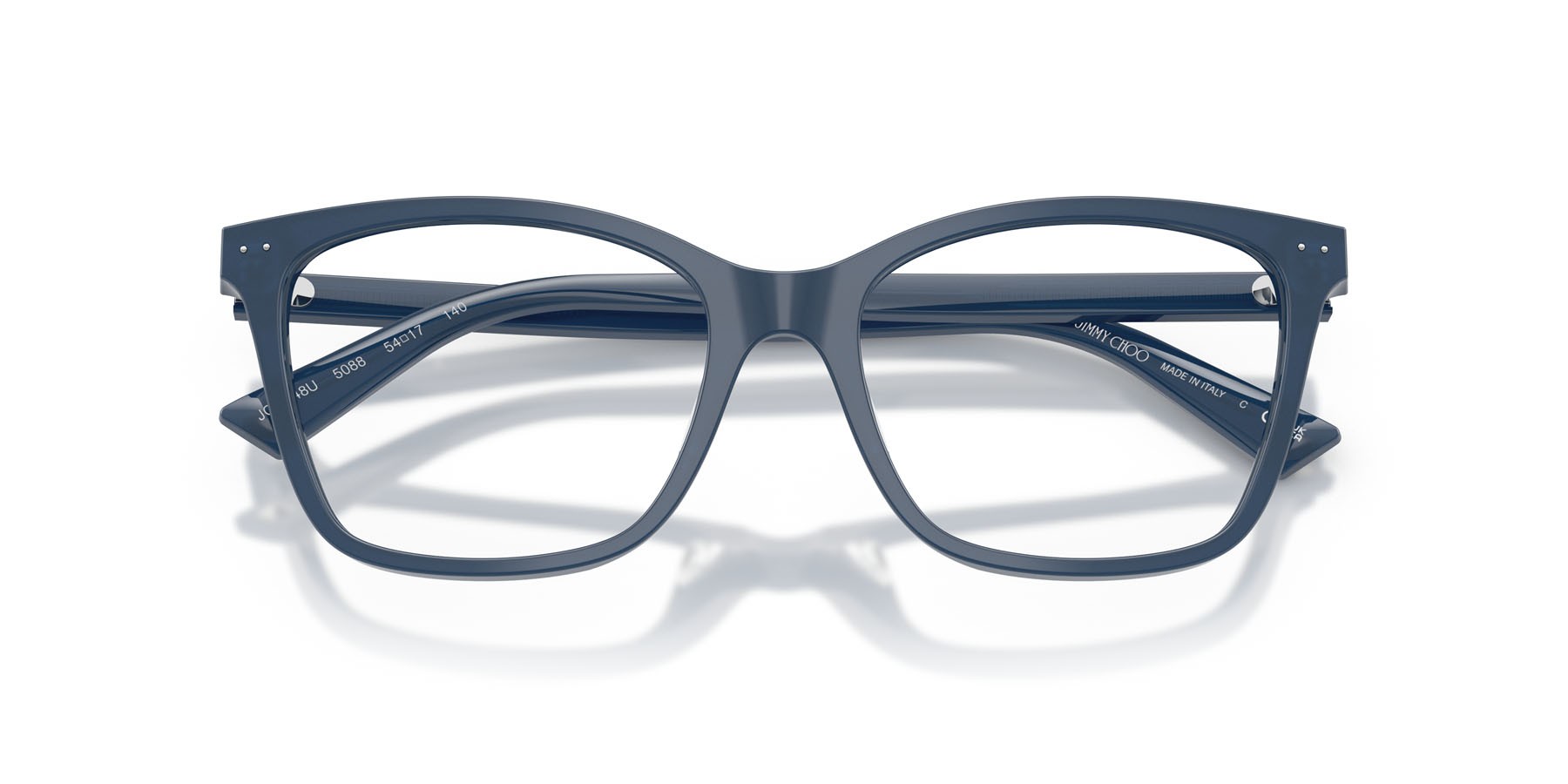 Eyeglasses Jimmy Choo JC 3048U (5088) color navy opalino shape square lenses lente demo