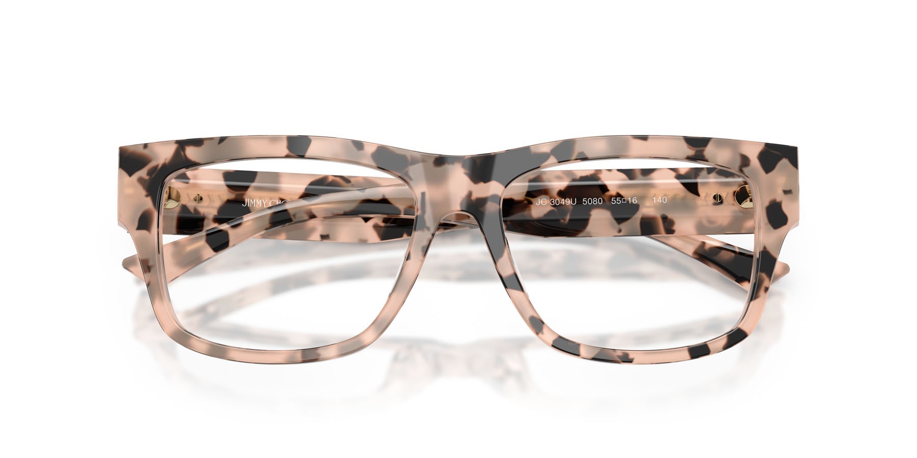 Eyeglasses Jimmy Choo JC 3049U (5080) color havana rosa shape square lenses lente demo