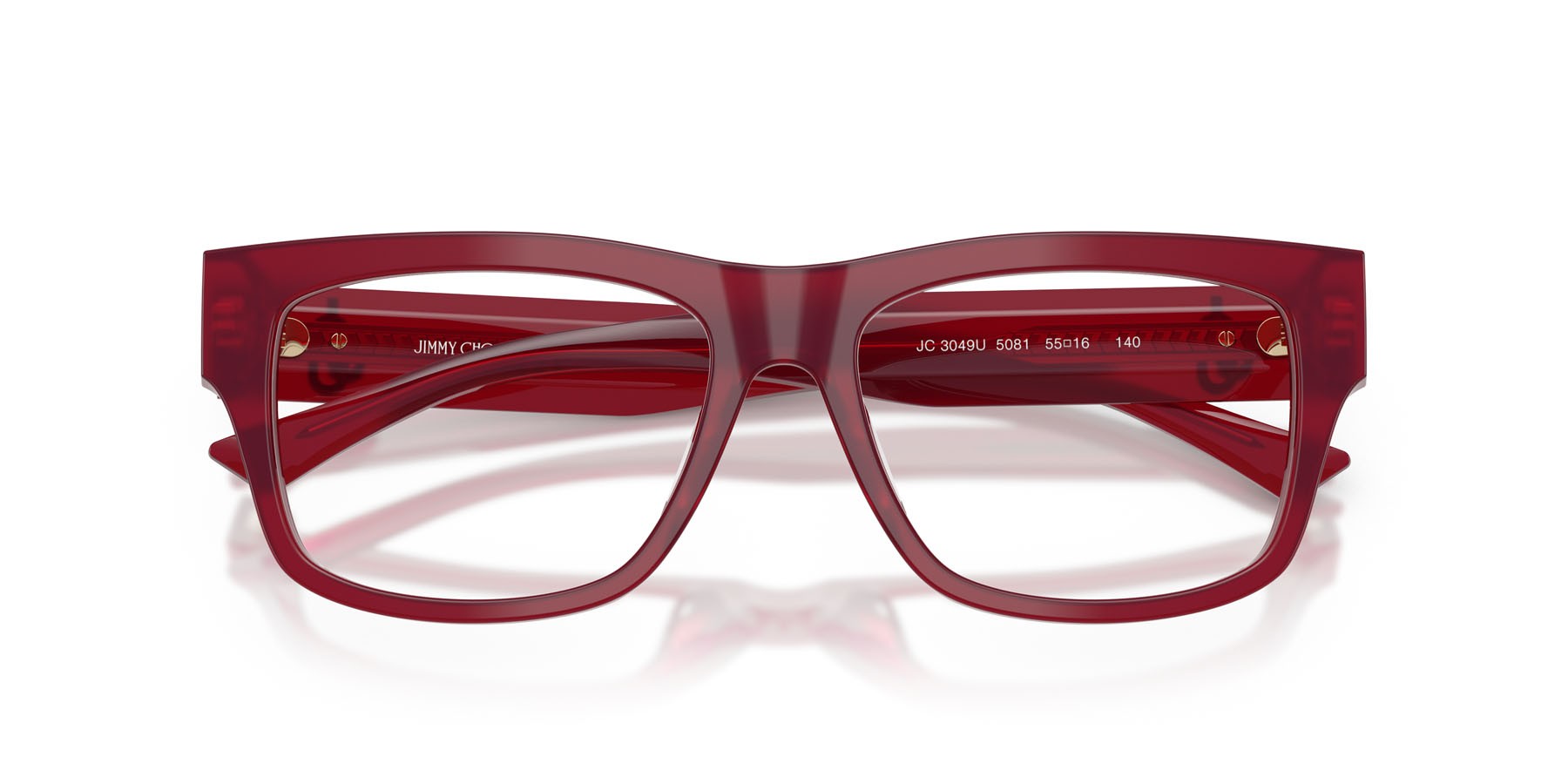 Eyeglasses Jimmy Choo JC 3049U (5081) color mirtillo opalino shape square lenses lente demo