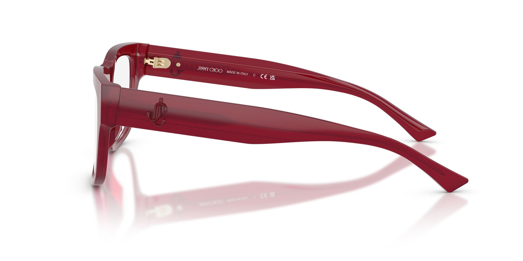 Eyeglasses Jimmy Choo JC 3049U (5081) color mirtillo opalino shape square lenses lente demo