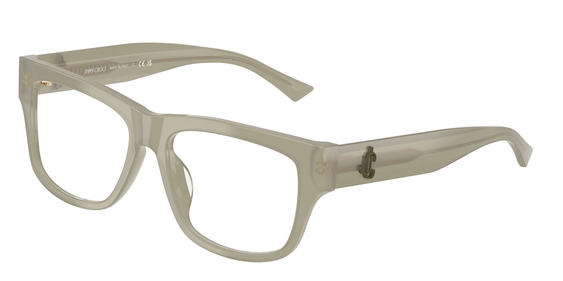 Eyeglasses Jimmy Choo JC 3049U (5082) color verde opalino shape square lenses lente demo