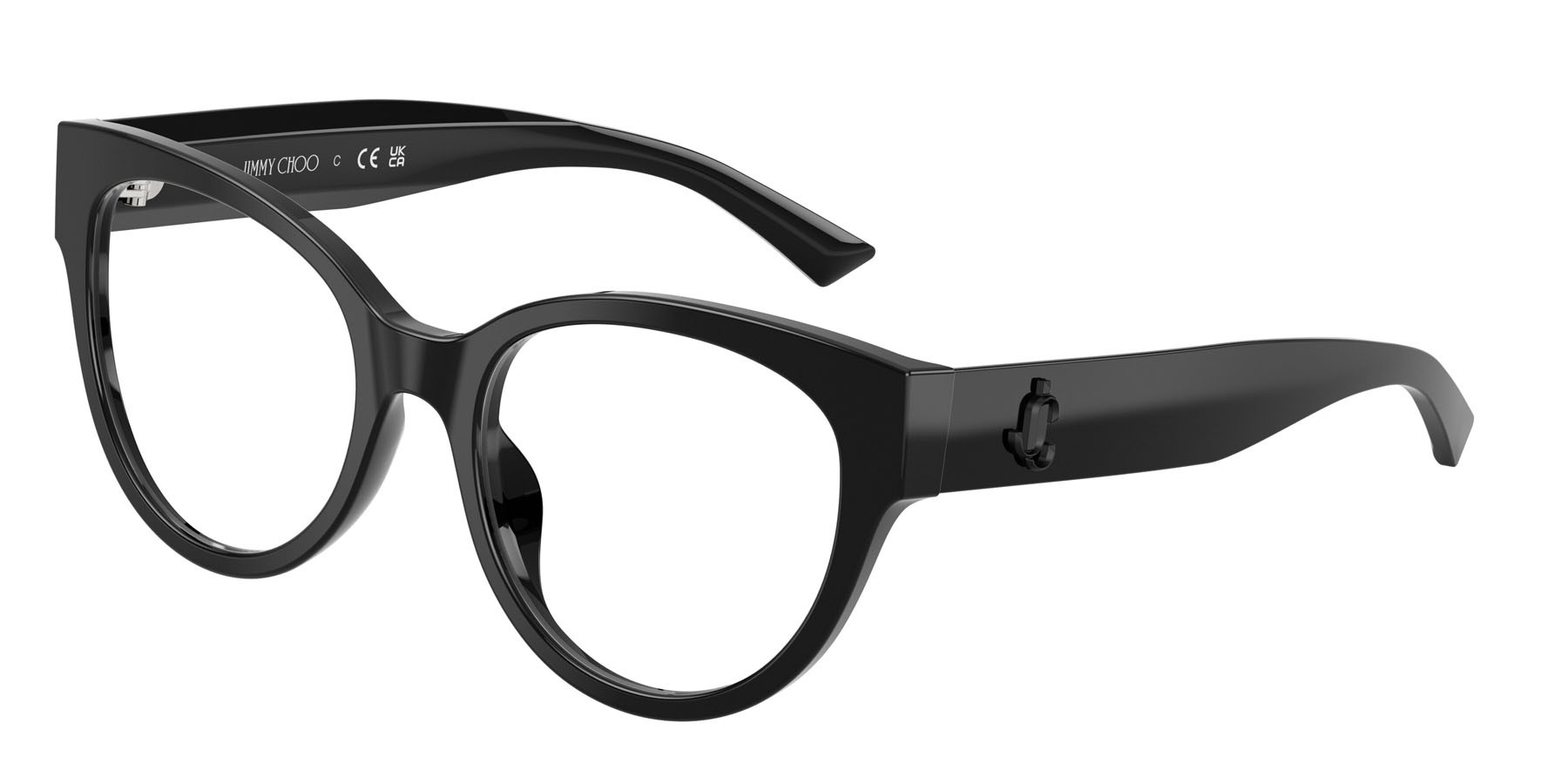Eyeglasses Jimmy Choo JC 3050U (5000) color nero shape pantos lenses lente demo