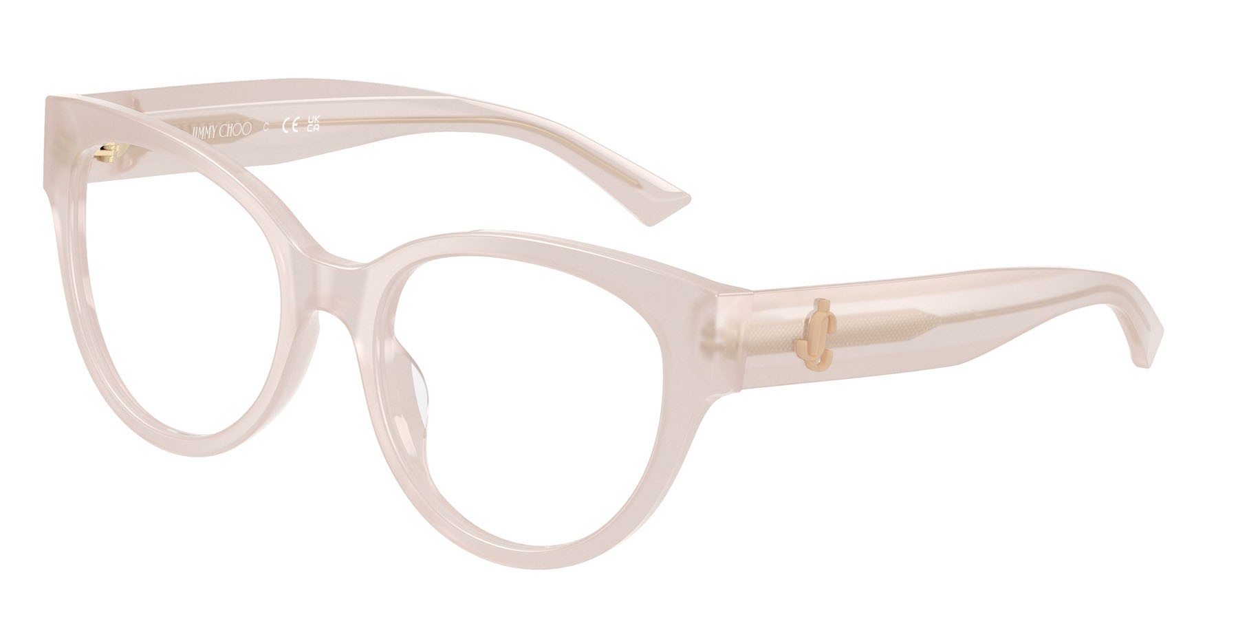 Eyeglasses Jimmy Choo JC 3050U (5025) color grigio talpa opalino shape pantos lenses lente demo