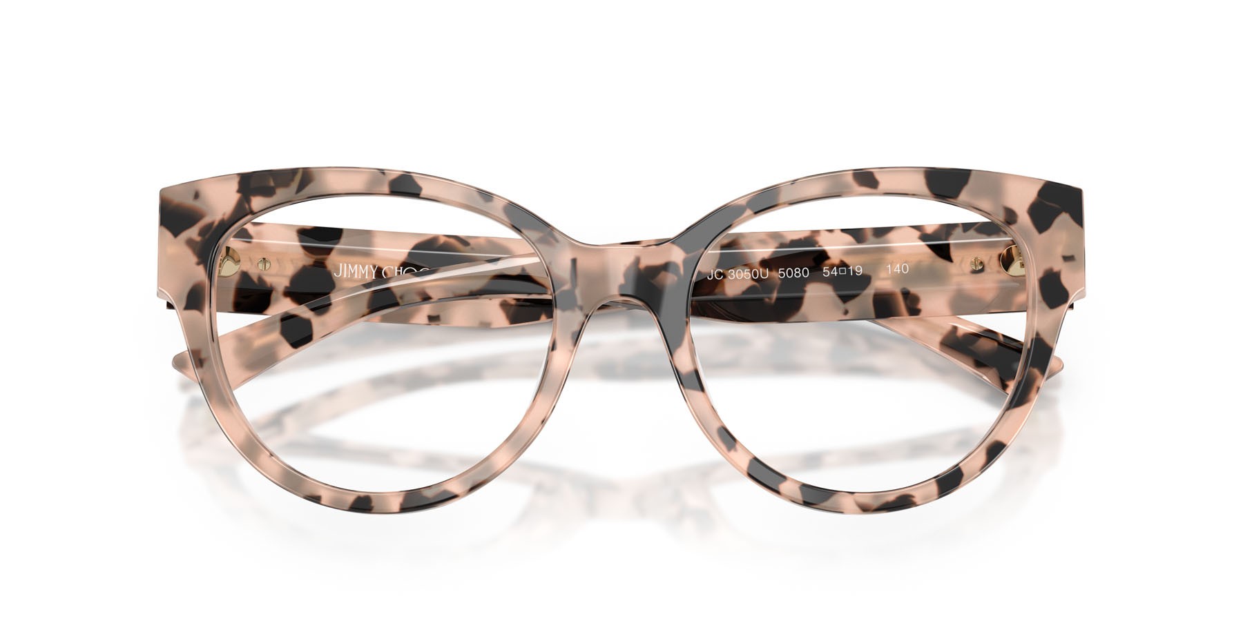 Eyeglasses Jimmy Choo JC 3050U (5080) color havana rosa shape pantos lenses lente demo