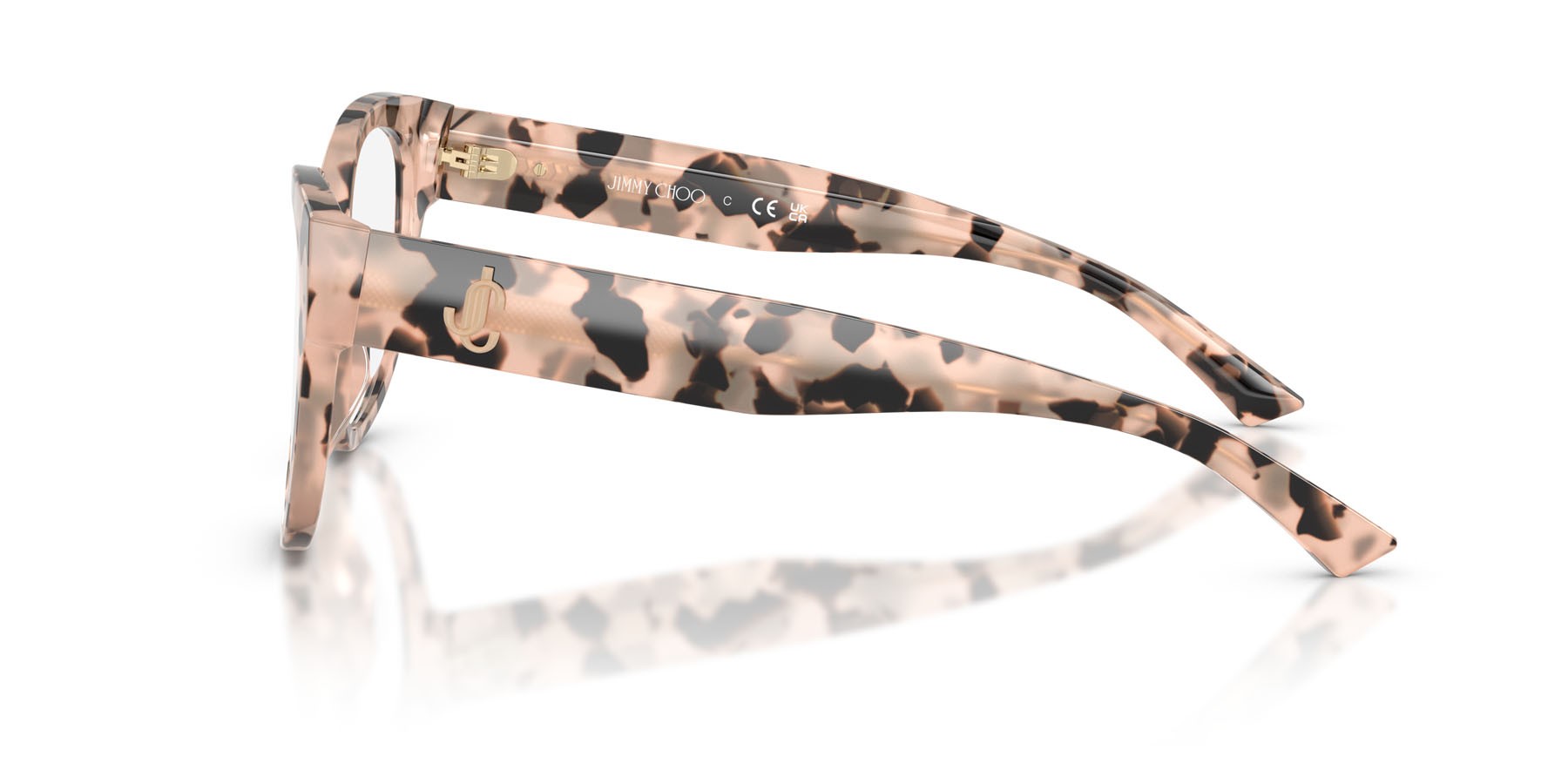 Eyeglasses Jimmy Choo JC 3050U (5080) color havana rosa shape pantos lenses lente demo