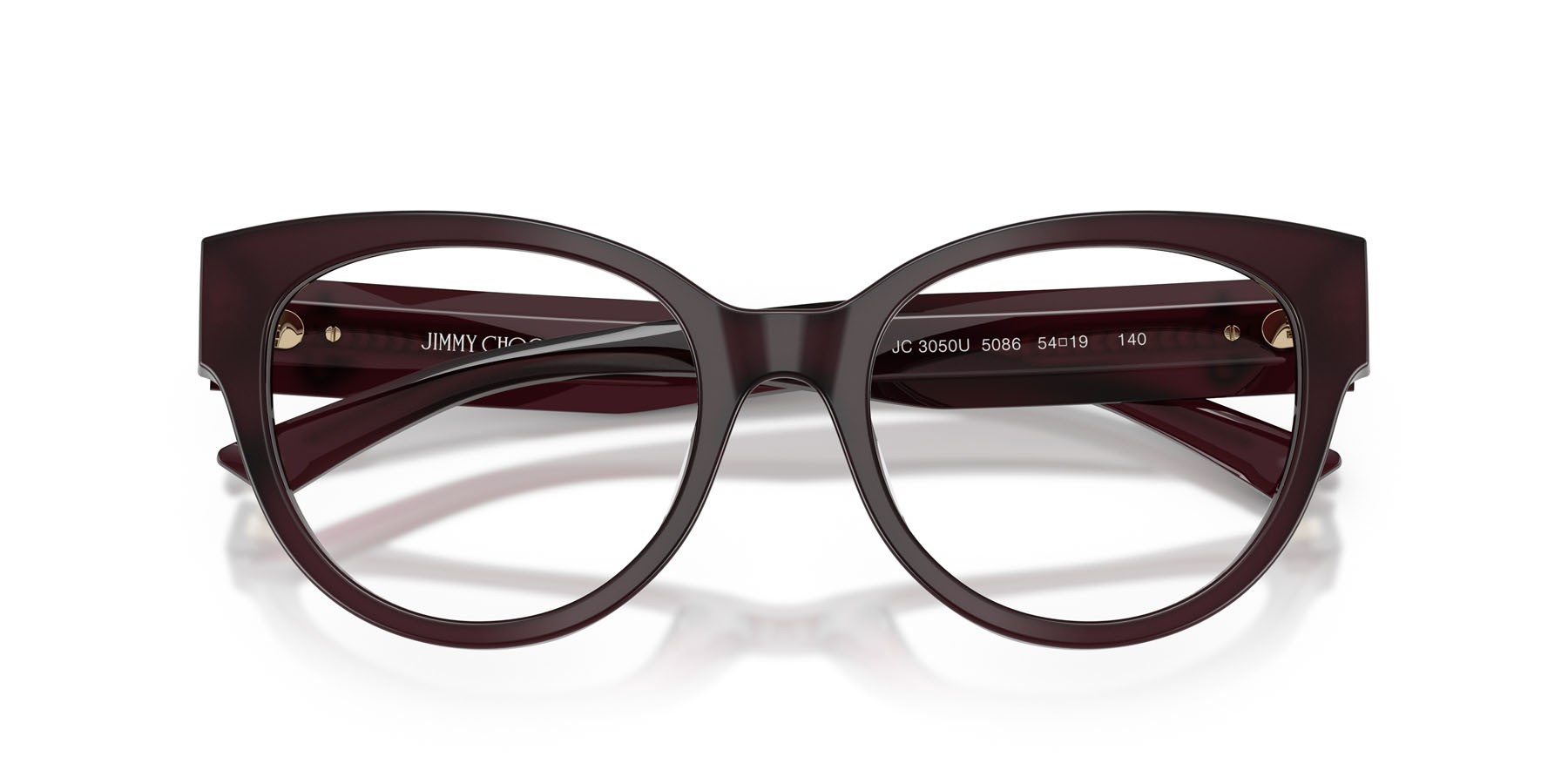 Eyeglasses Jimmy Choo JC 3050U (5086) color prugna opalino shape pantos lenses lente demo