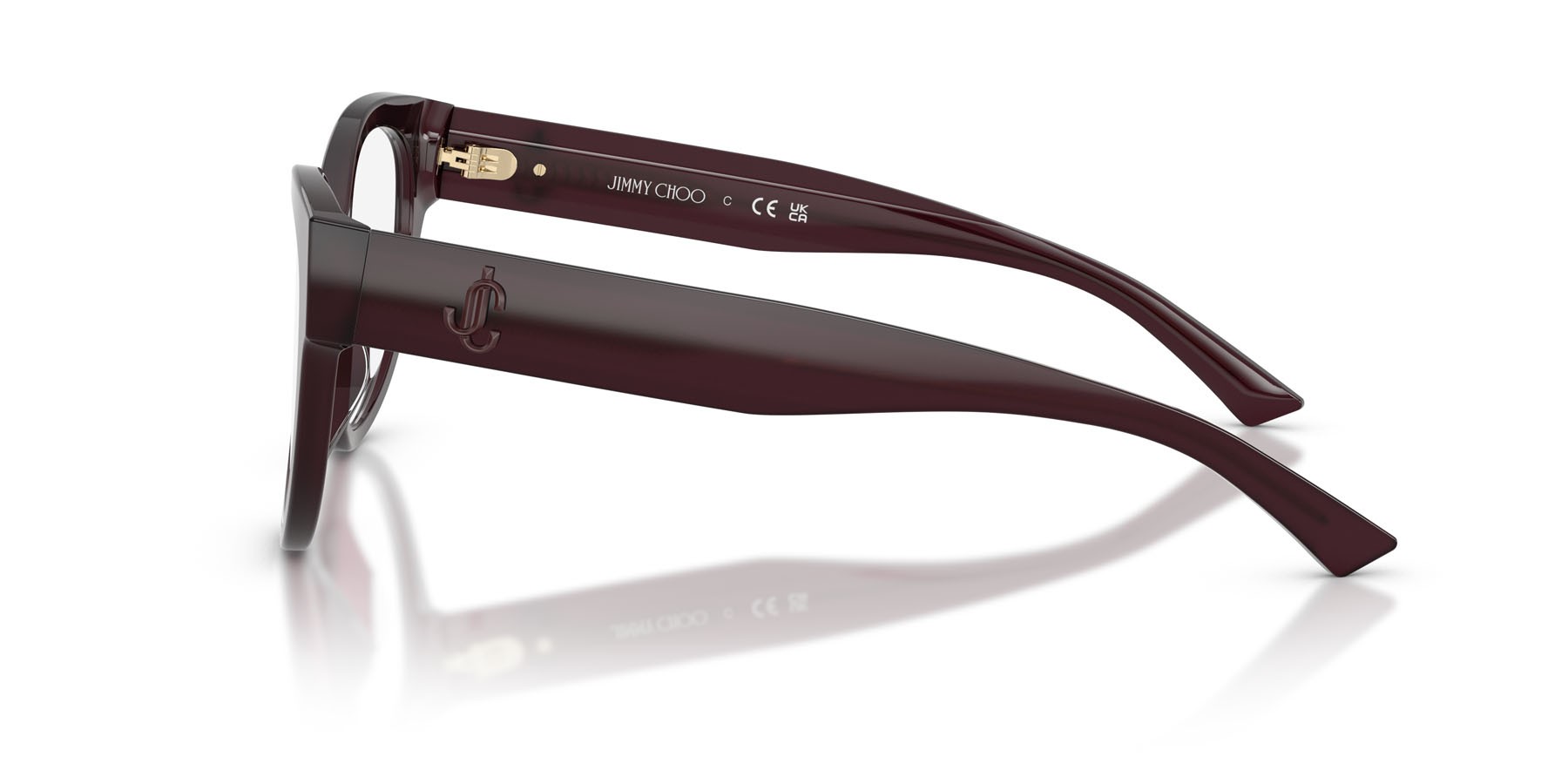 Eyeglasses Jimmy Choo JC 3050U (5086) color prugna opalino shape pantos lenses lente demo