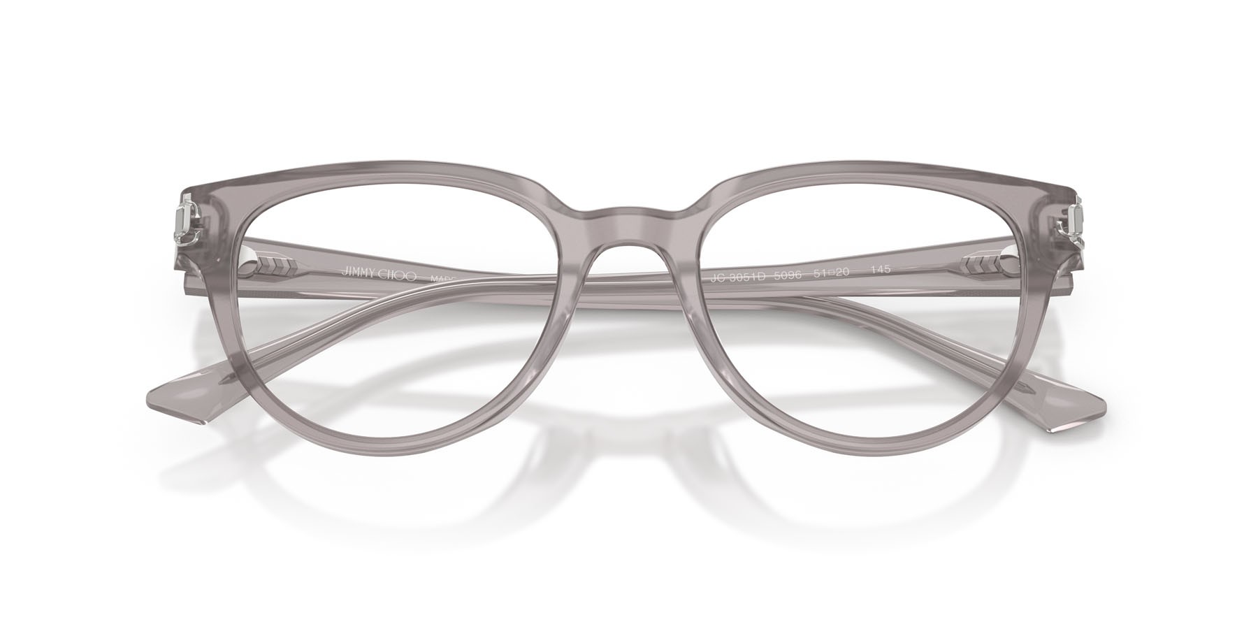 Eyeglasses Jimmy Choo JC 3051D (5096) color opaline gray shape pantos lenses lente demo