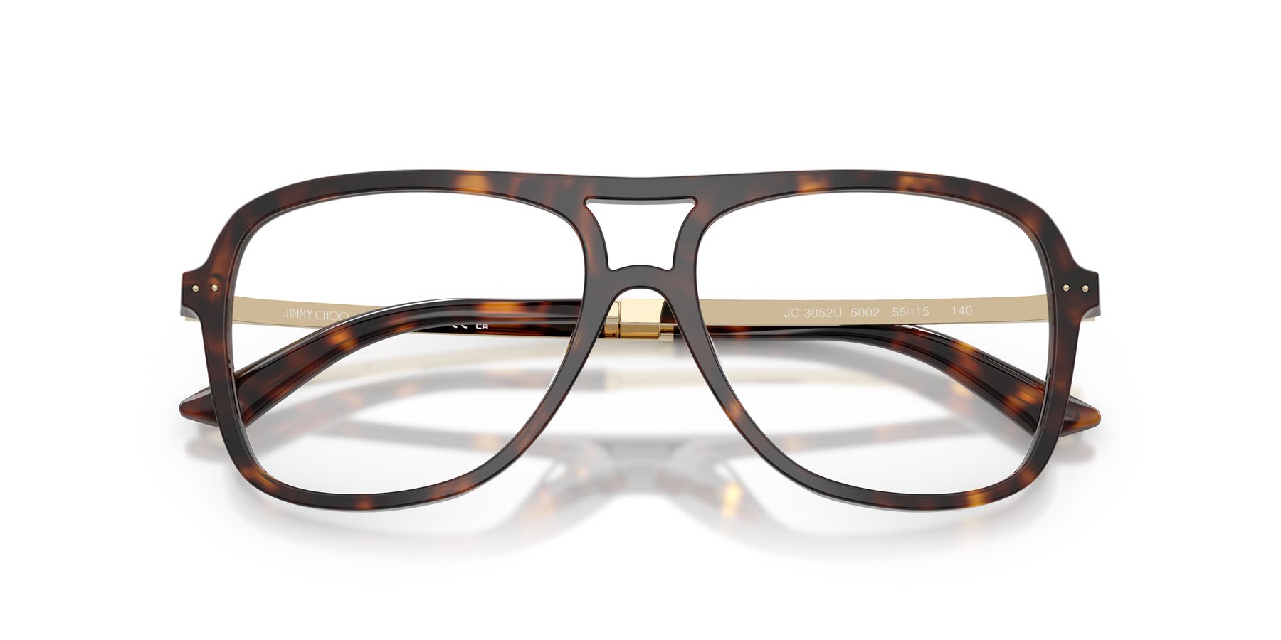 Eyeglasses Jimmy Choo JC 3052U (5002) color havana shape aviator lenses lente demo