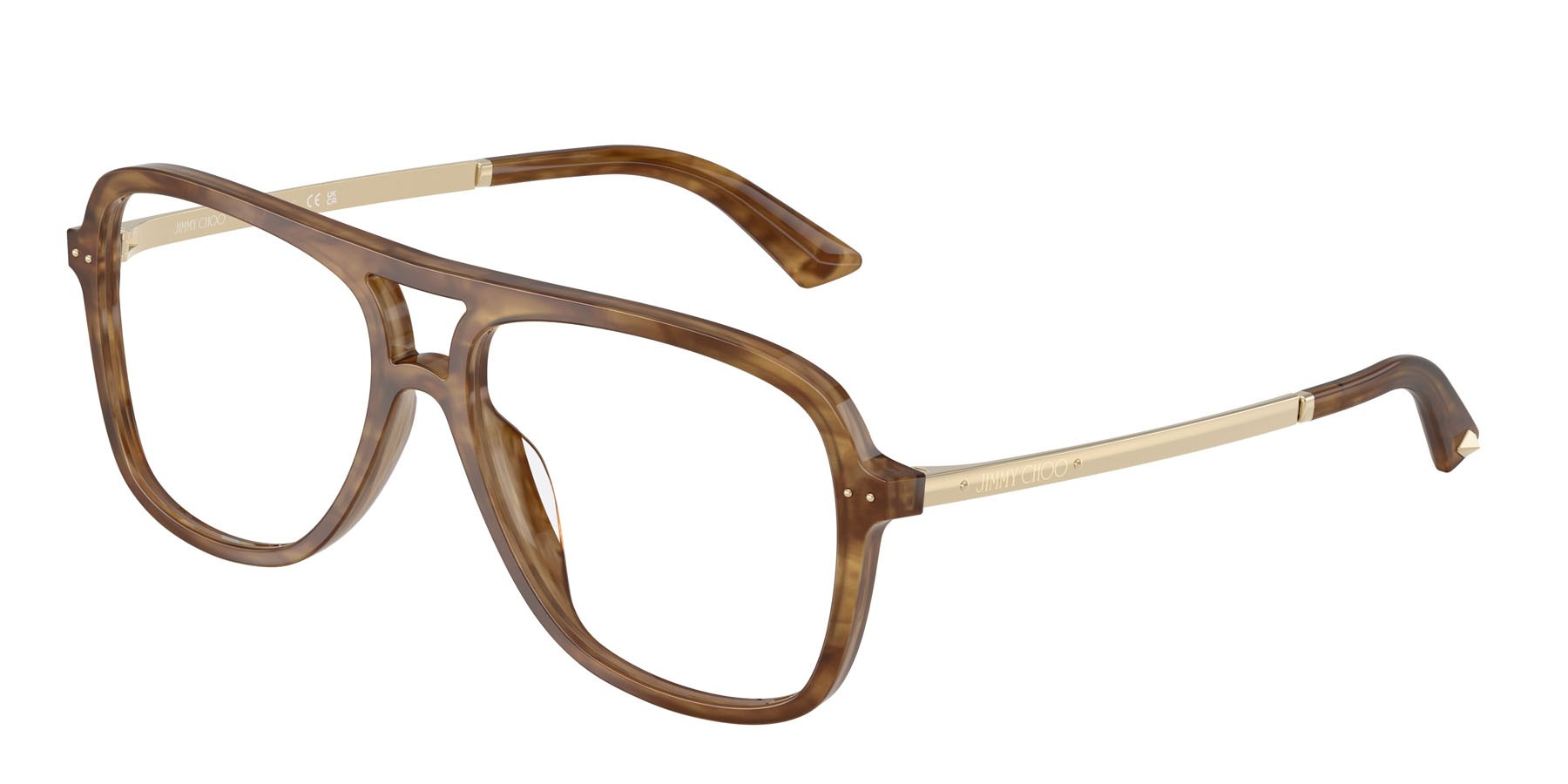 Eyeglasses Jimmy Choo JC 3052U (5085) color havana marrone shape aviator lenses lente demo