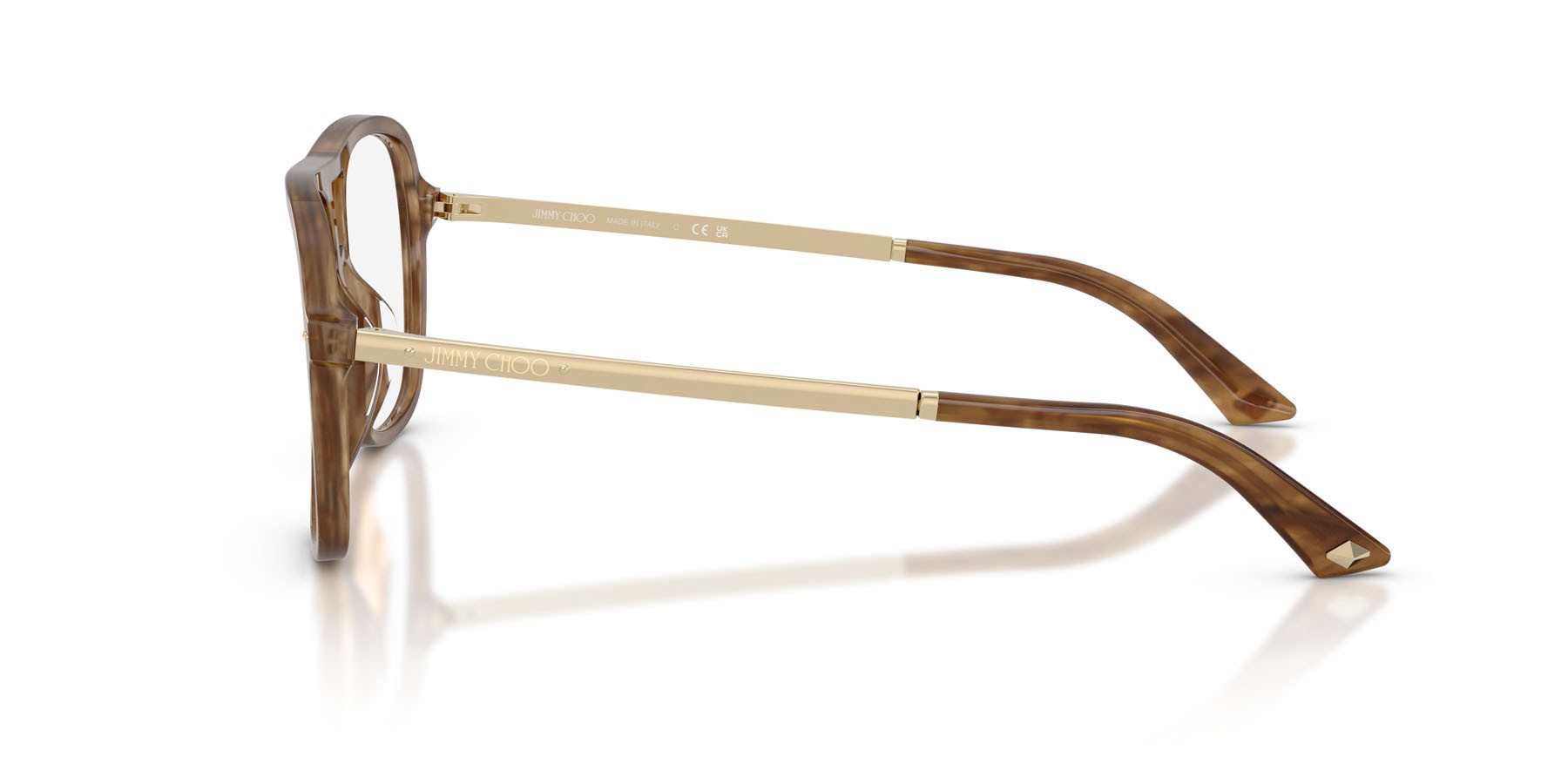 Eyeglasses Jimmy Choo JC 3052U (5085) color havana marrone shape aviator lenses lente demo
