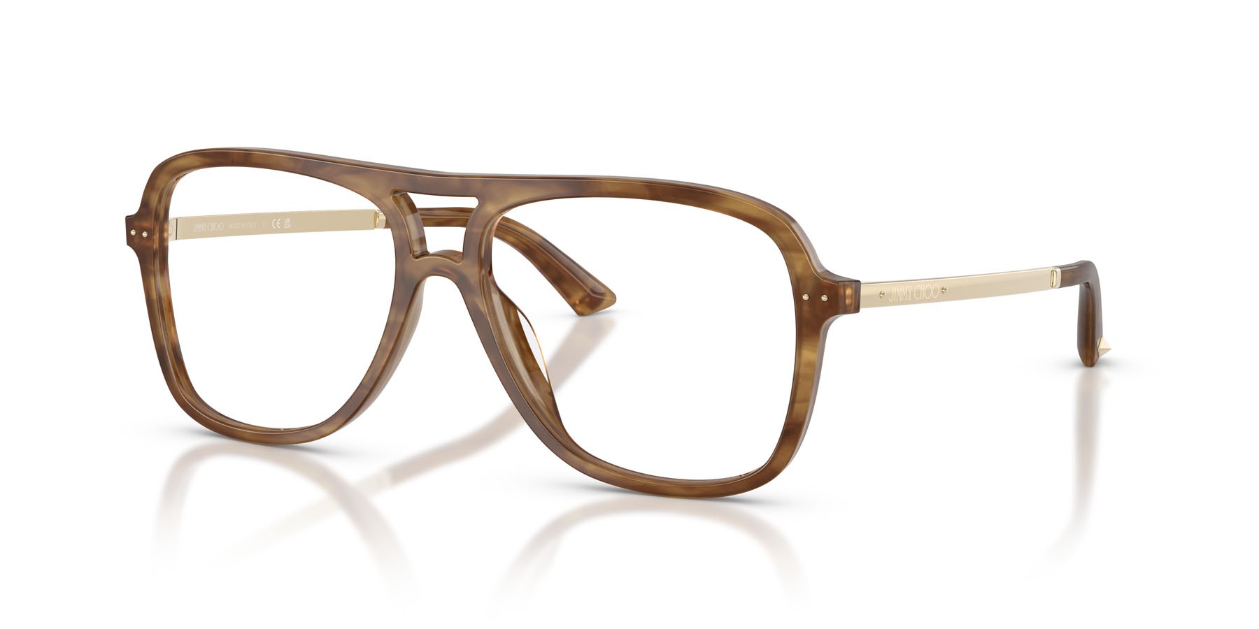 Eyeglasses Jimmy Choo JC 3052U (5085) color havana marrone shape aviator lenses lente demo