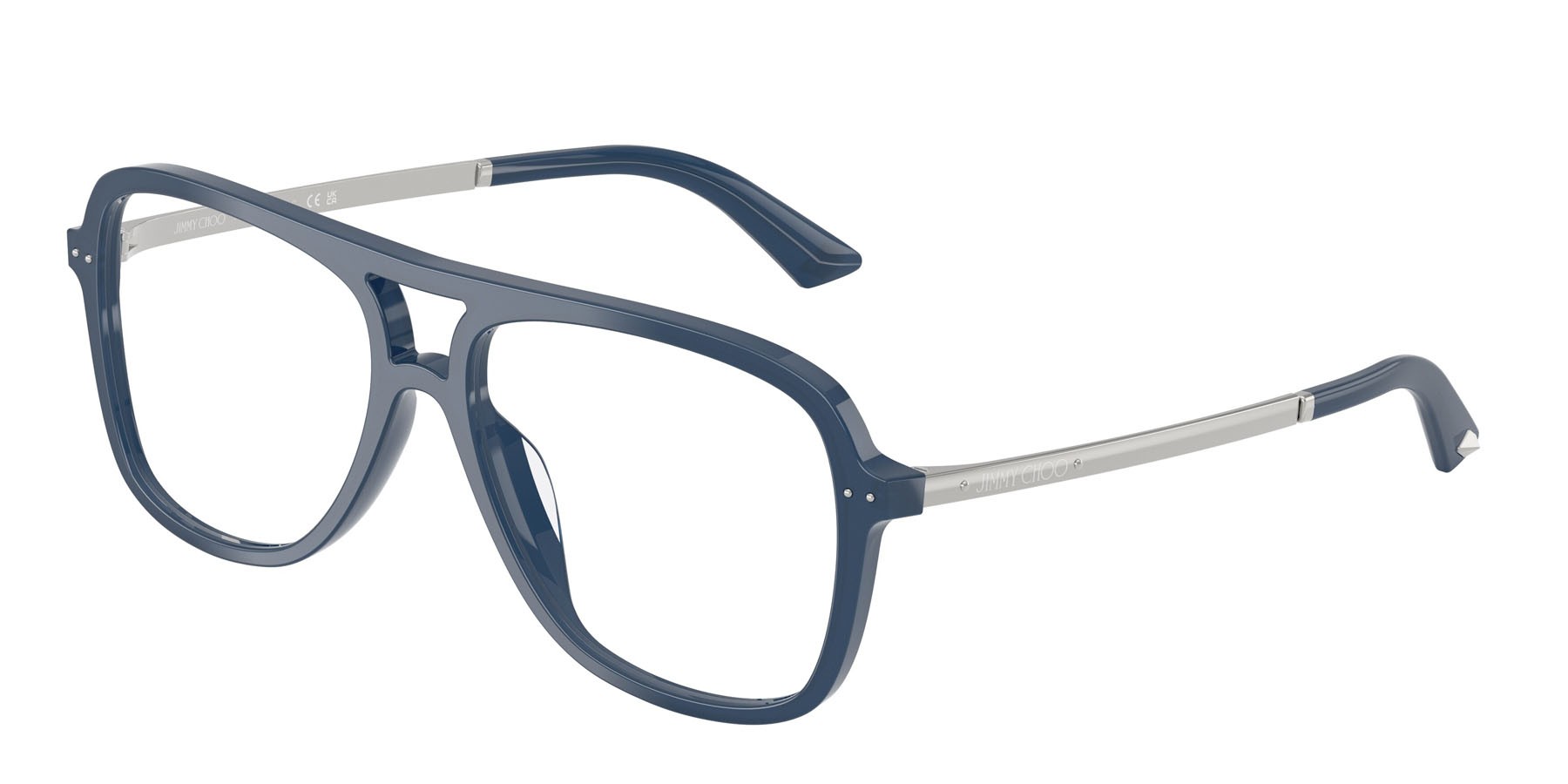 Eyeglasses Jimmy Choo JC 3052U (5088) color navy opalino shape aviator lenses lente demo