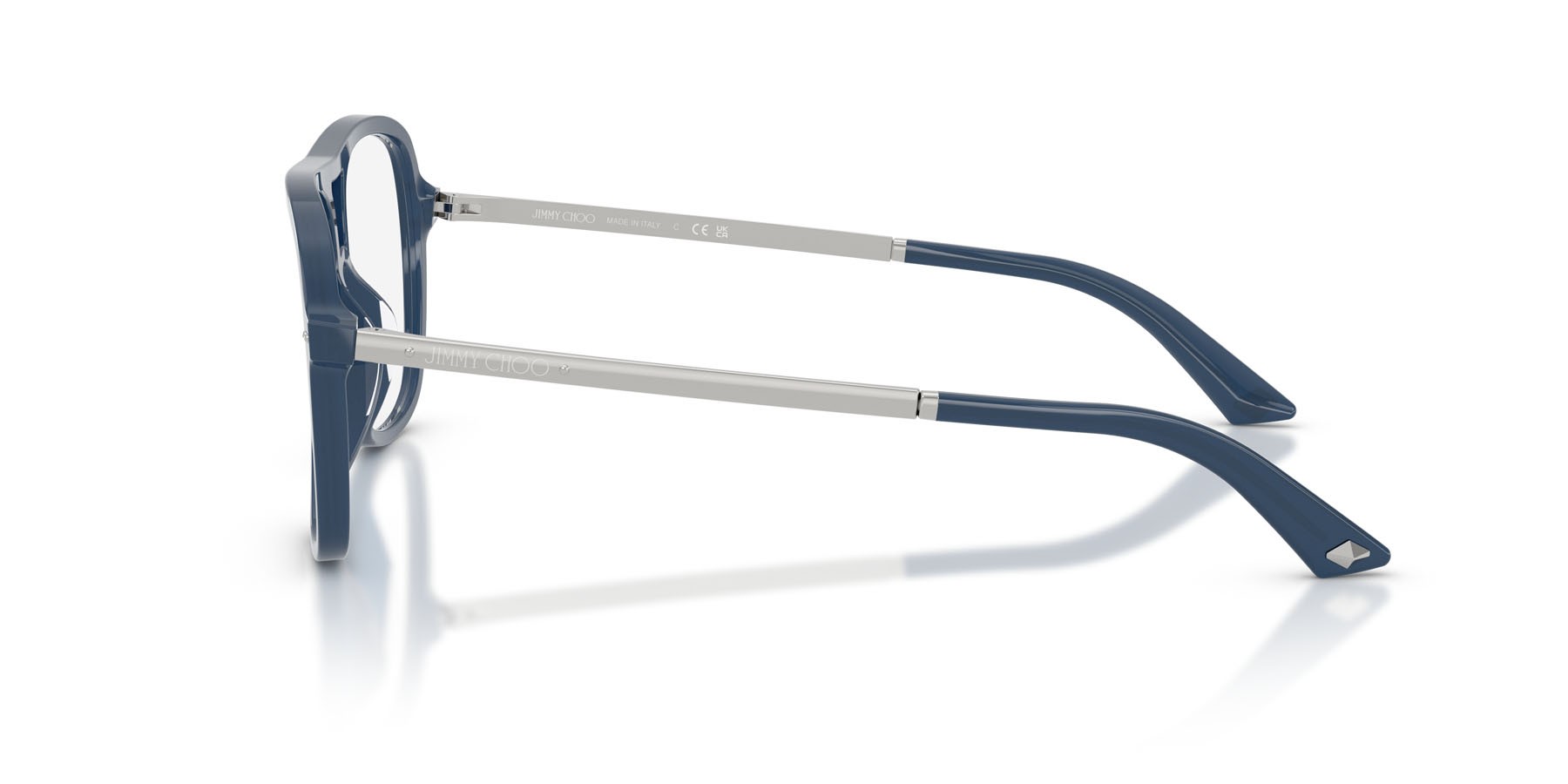 Eyeglasses Jimmy Choo JC 3052U (5088) color navy opalino shape aviator lenses lente demo