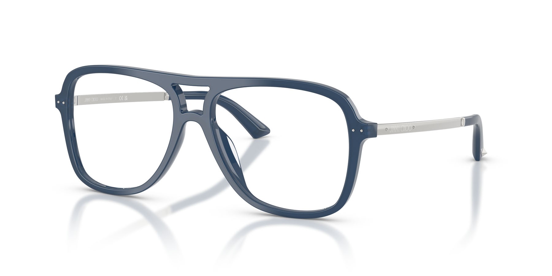 Eyeglasses Jimmy Choo JC 3052U (5088) color navy opalino shape aviator lenses lente demo
