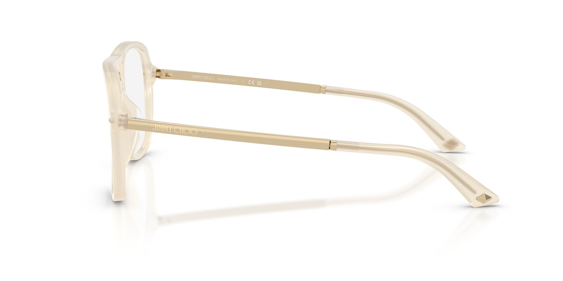 Eyeglasses Jimmy Choo JC 3052U (5089) color opaline yellow shape aviator lenses lente demo
