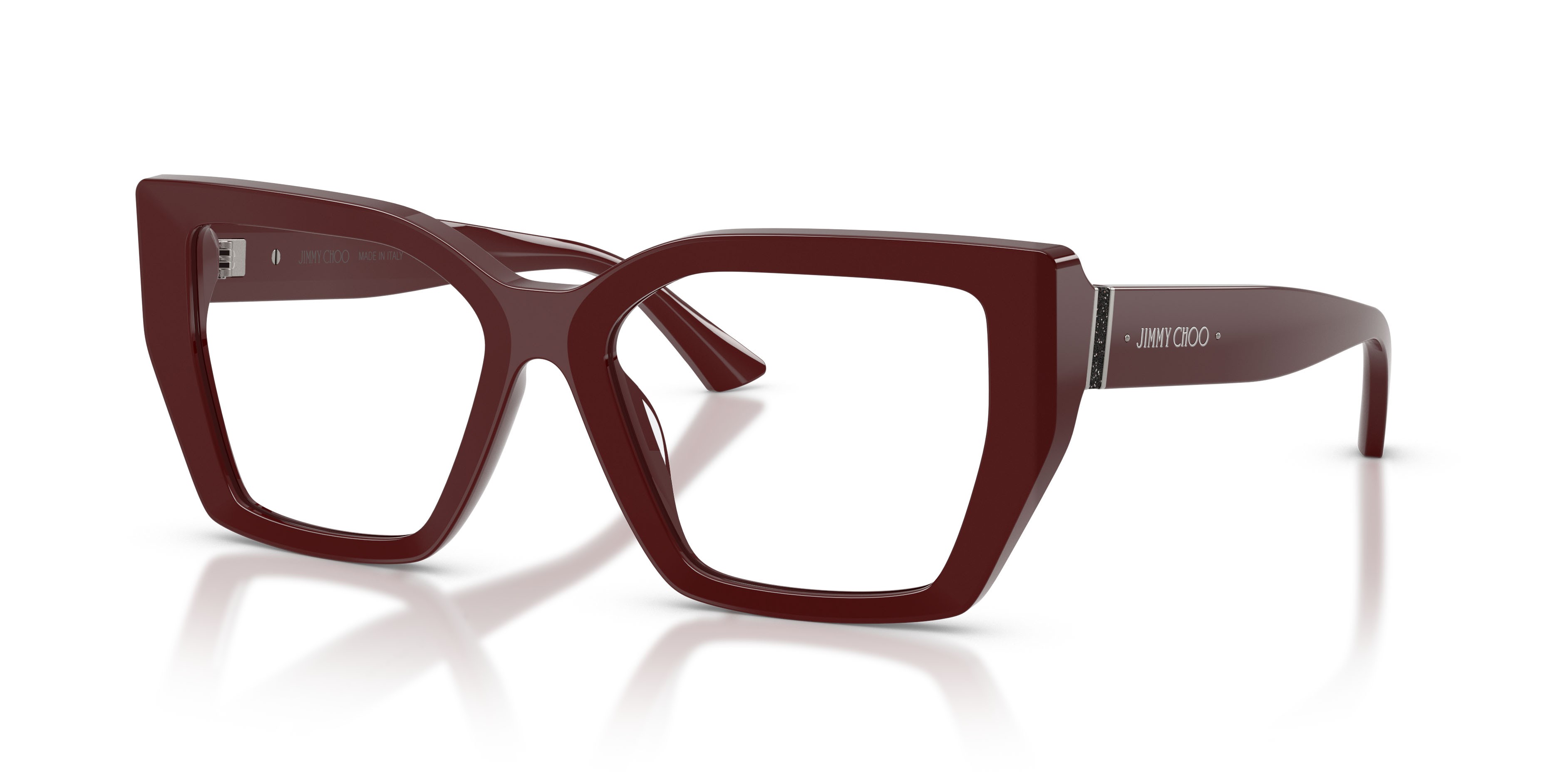 Eyeglasses Jimmy Choo JC 3053JU (5057) color mirtillo rosso shape irregular lenses lente demo