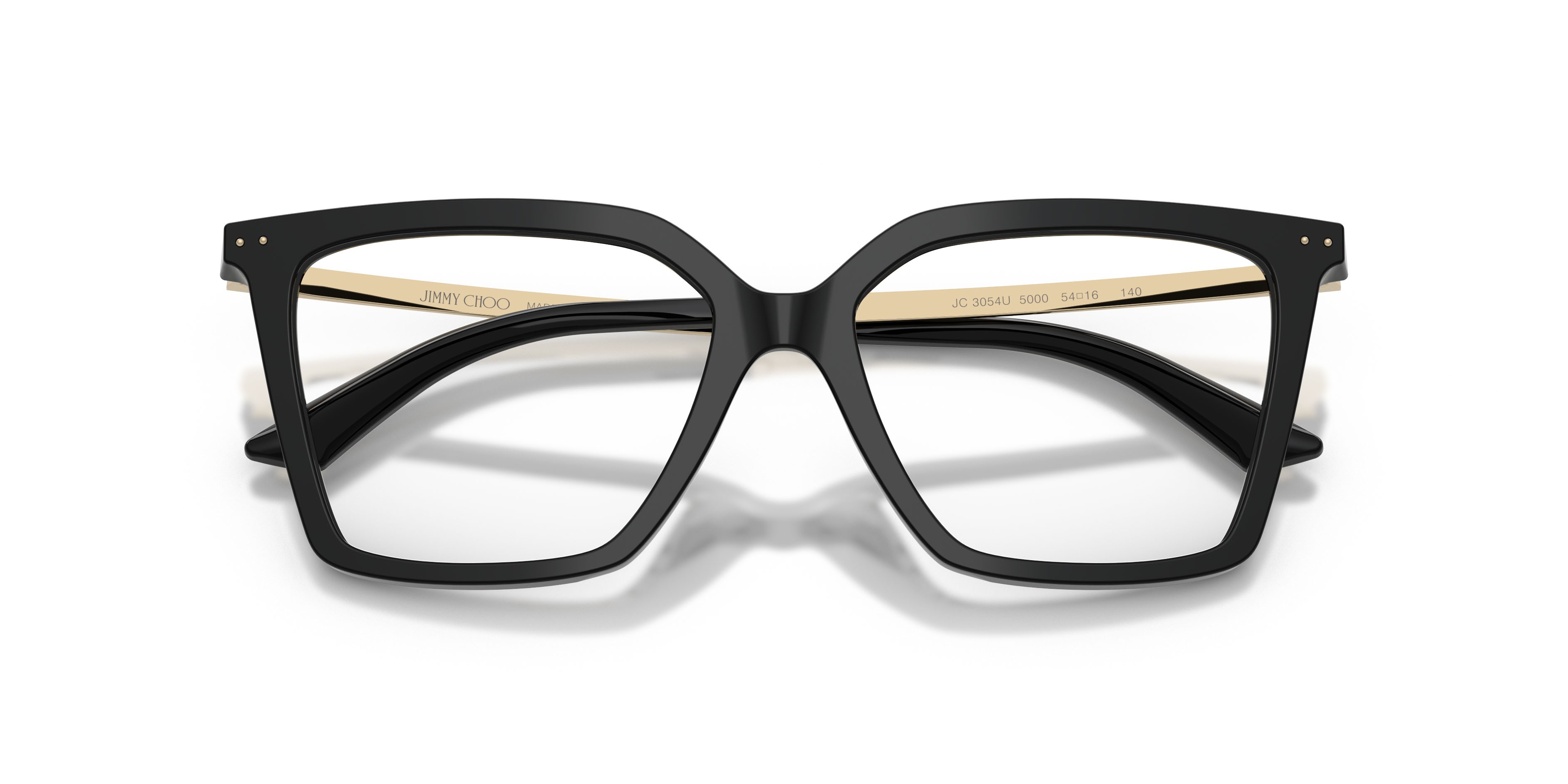 Eyeglasses Jimmy Choo JC 3054U (5000) color nero shape cat eye lenses lente demo