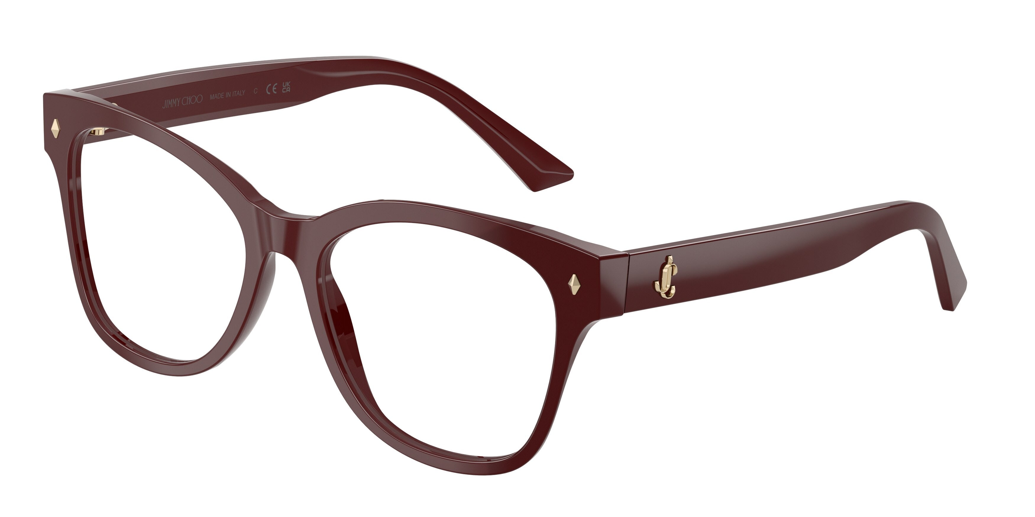 Eyeglasses Jimmy Choo JC 3056 (5057) color mirtillo rosso shape square lenses lente demo