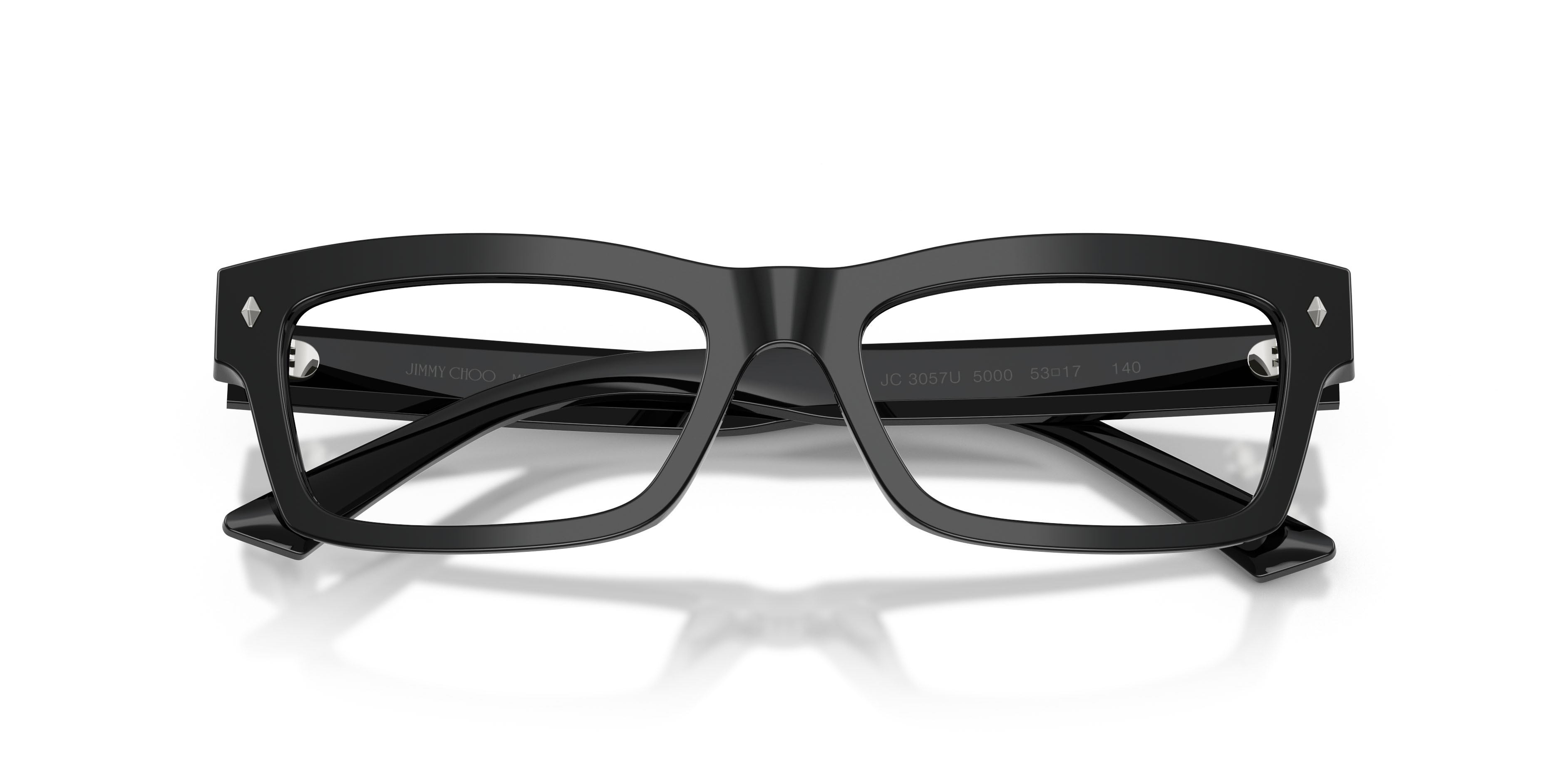 Eyeglasses Jimmy Choo JC 3057U (5000) color nero shape rectangle lenses lente demo