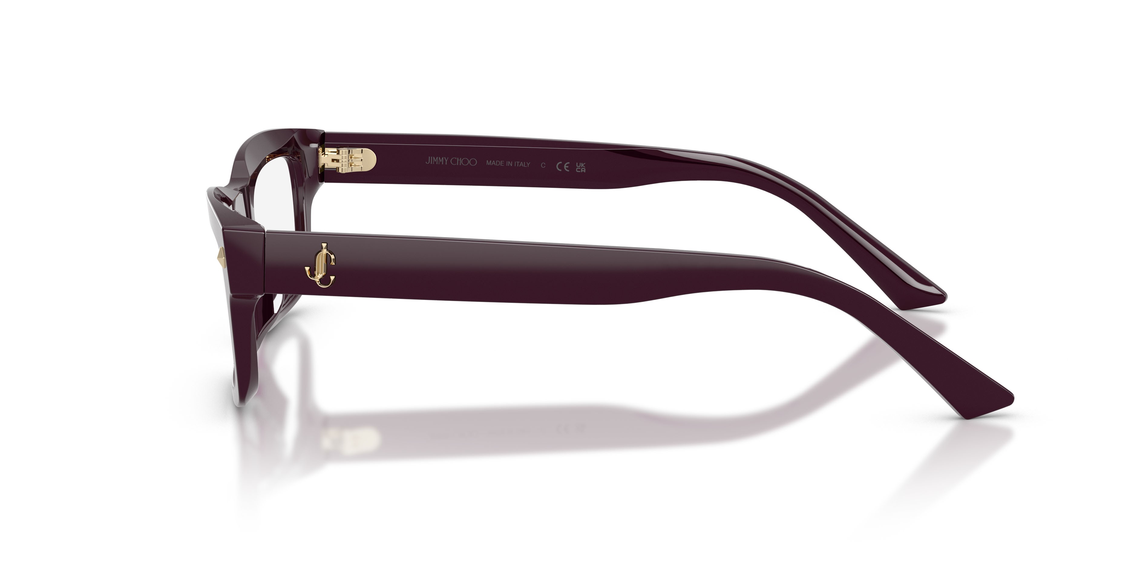 Eyeglasses Jimmy Choo JC 3057U (5075) color prugna shape rectangle lenses lente demo