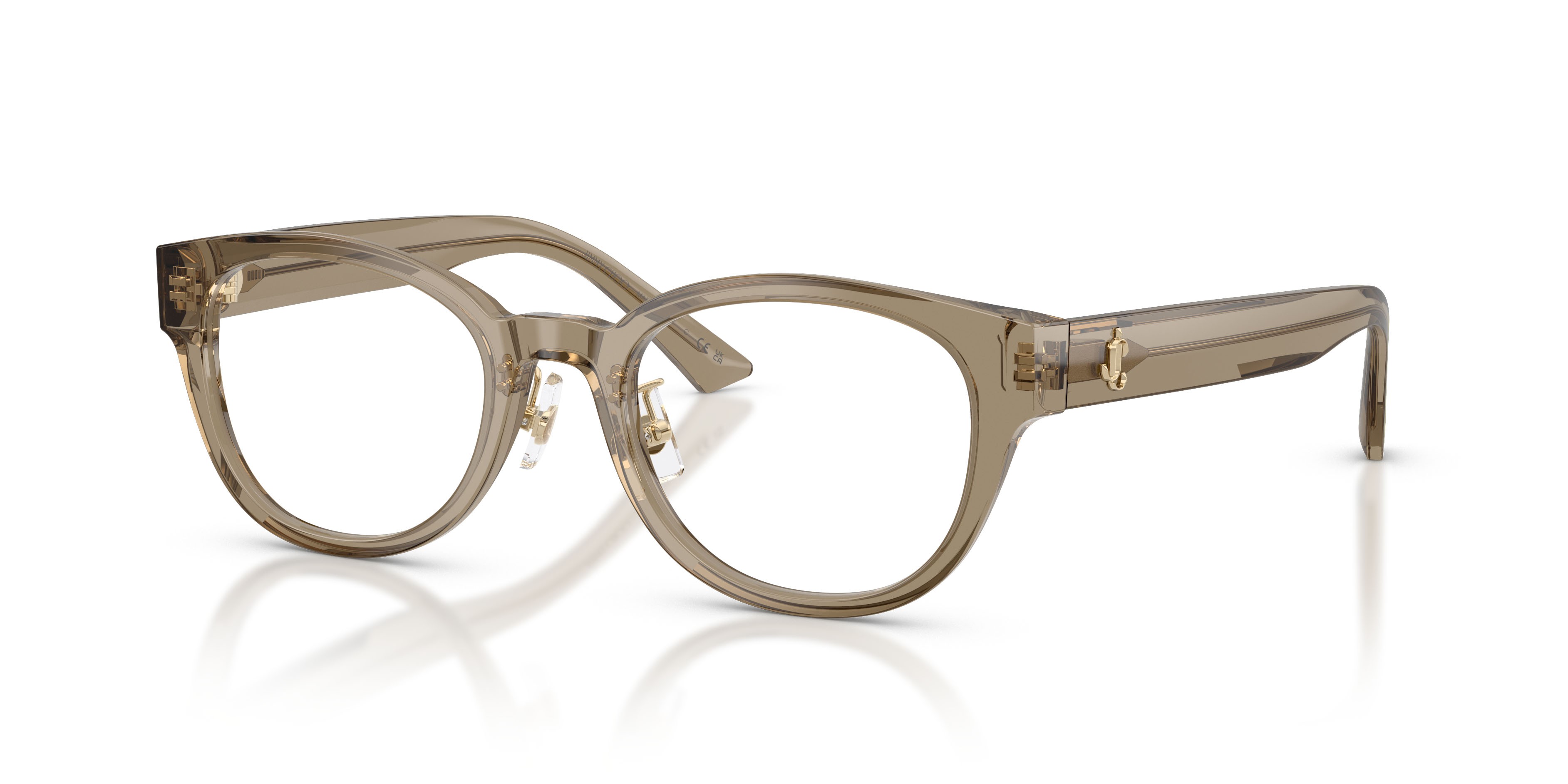 Occhiali da vista Jimmy Choo JC 3058D (5051) colore marrone trasparente forma pantos lenti lente demo