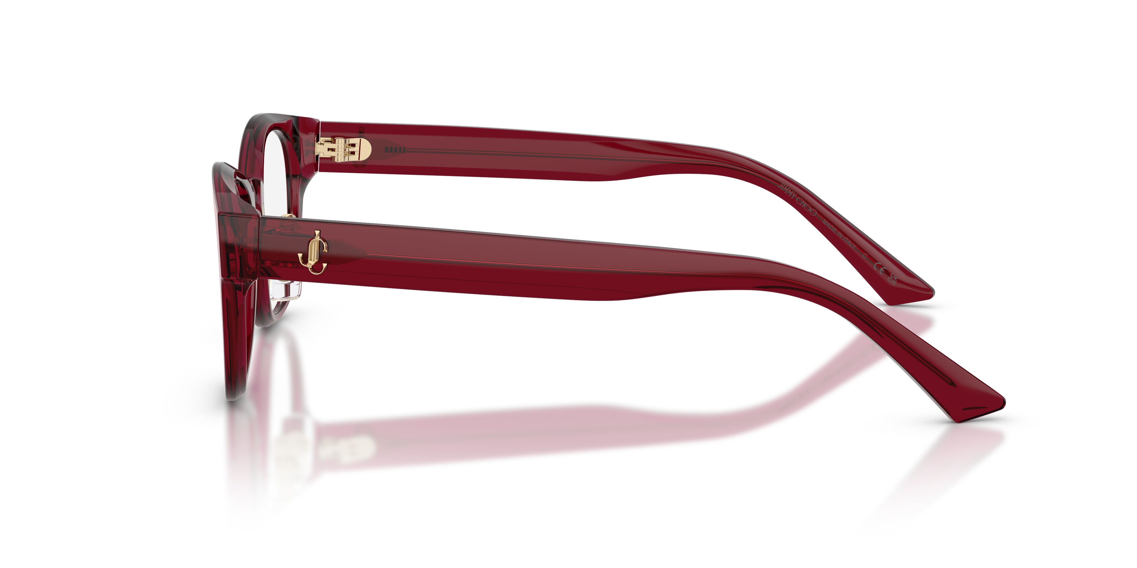 Occhiali da vista Jimmy Choo JC 3058D (5062) colore rosso trasparente forma pantos lenti lente demo