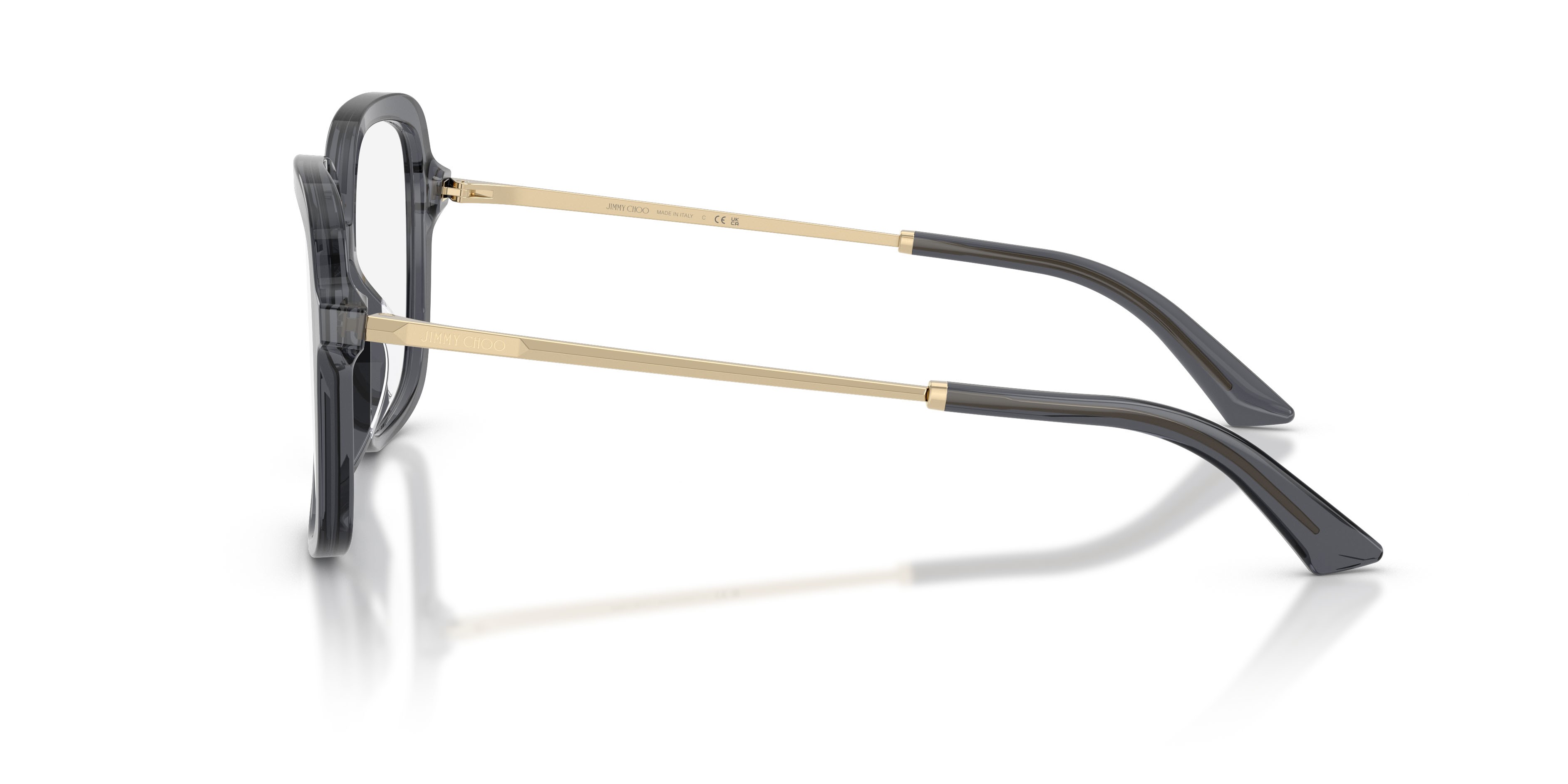 Occhiali da vista Jimmy Choo JC 3061U (5106) colore grigio trasparente forma quadrato lenti lente demo