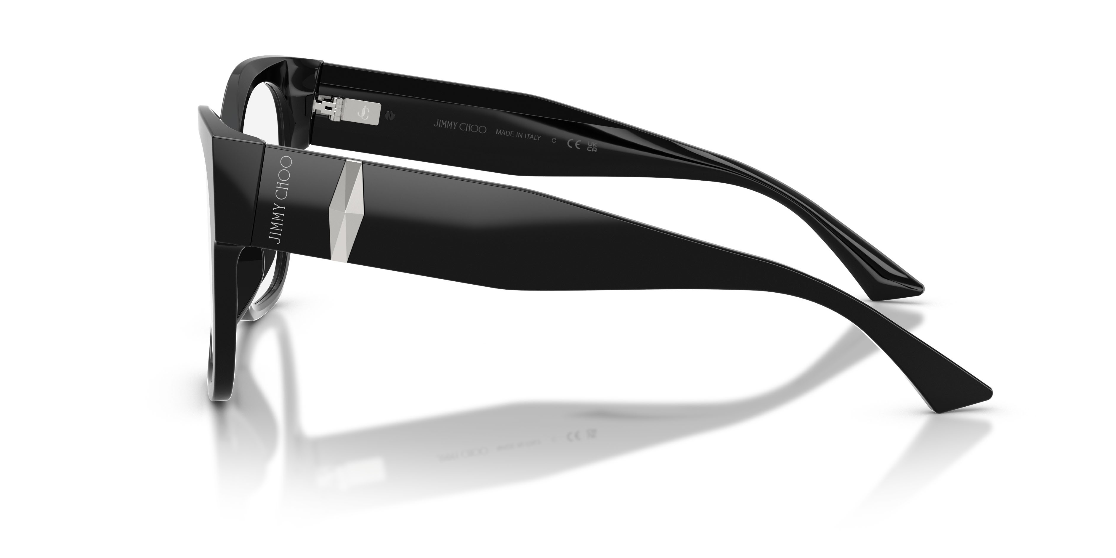 Occhiali da vista Jimmy Choo JC 3062U (5000) colore nero forma quadrato lenti lente demo