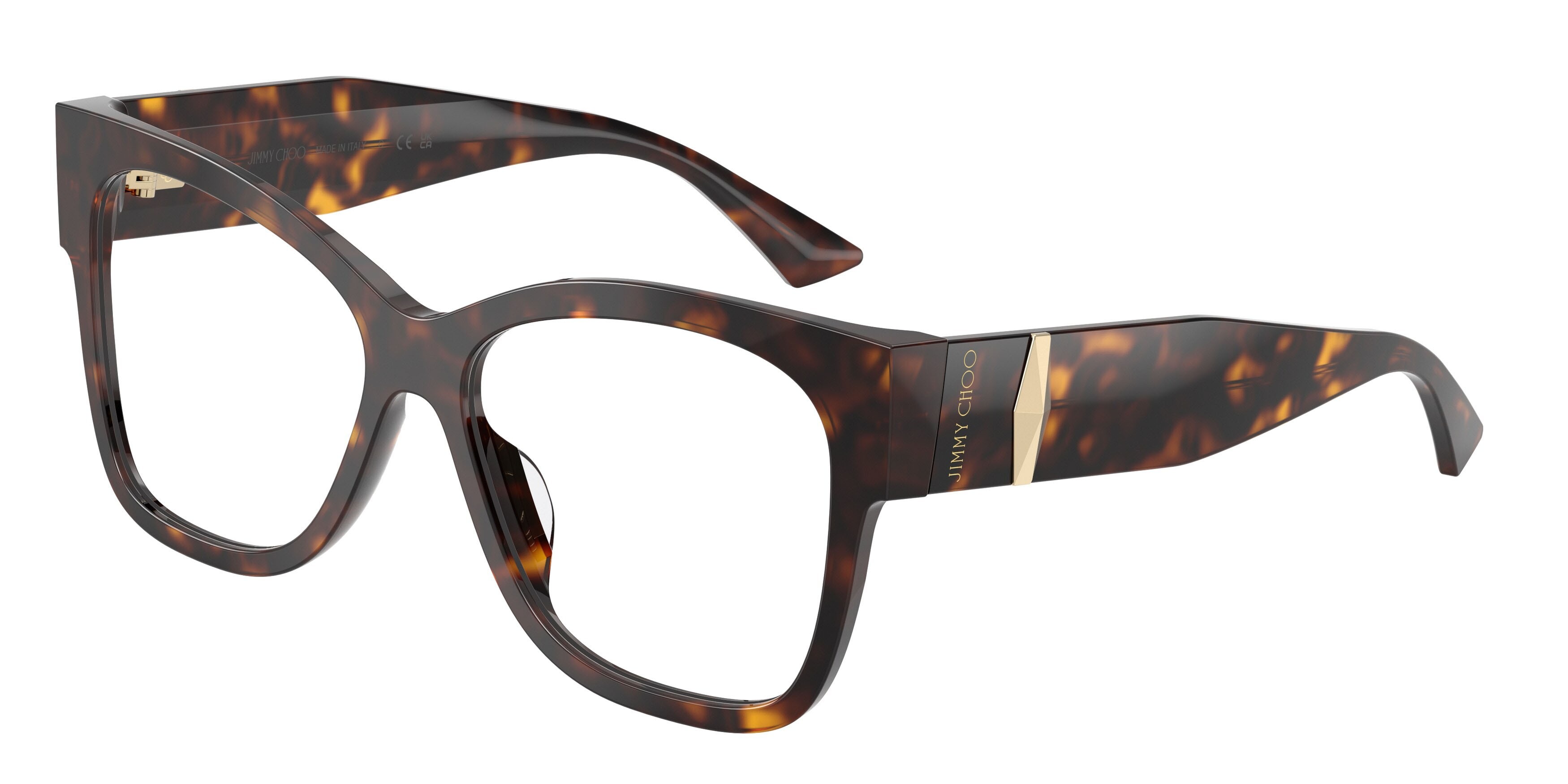 Occhiali da vista Jimmy Choo JC 3062U (5002) colore havana forma quadrato lenti lente demo