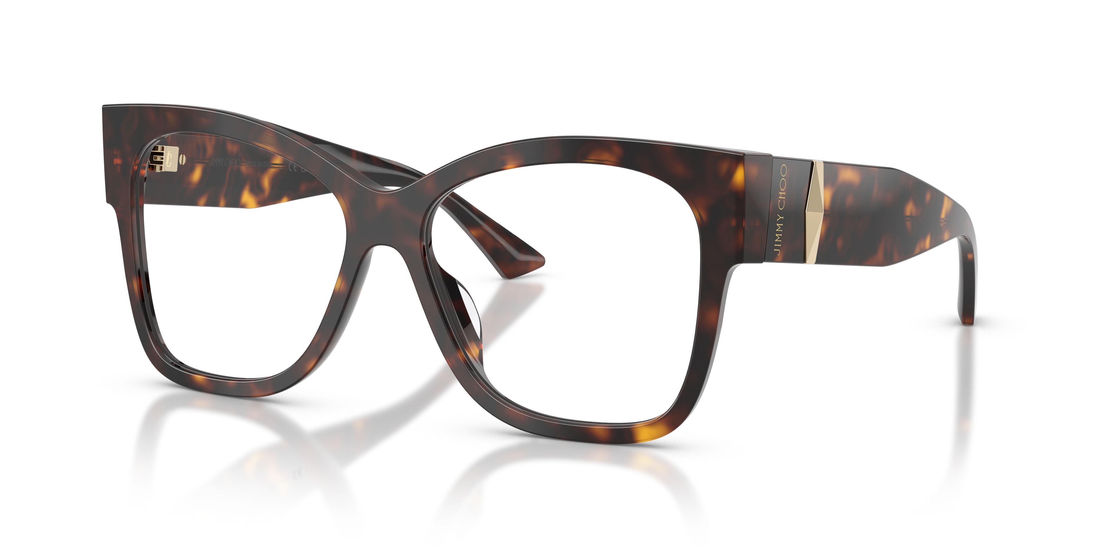 Occhiali da vista Jimmy Choo JC 3062U (5002) colore havana forma quadrato lenti lente demo