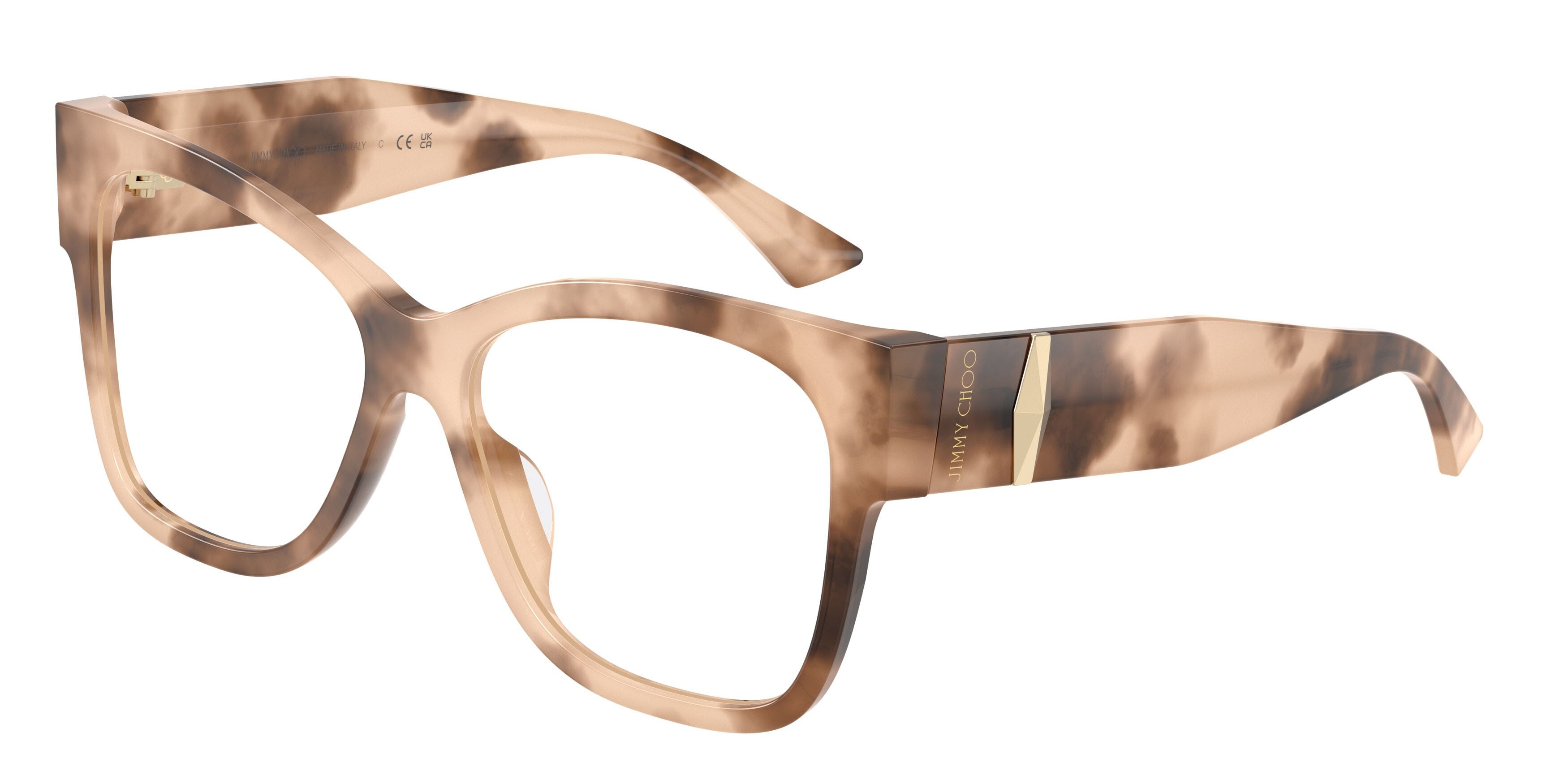 Occhiali da vista Jimmy Choo JC 3062U (5097) colore havana forma quadrato lenti lente demo