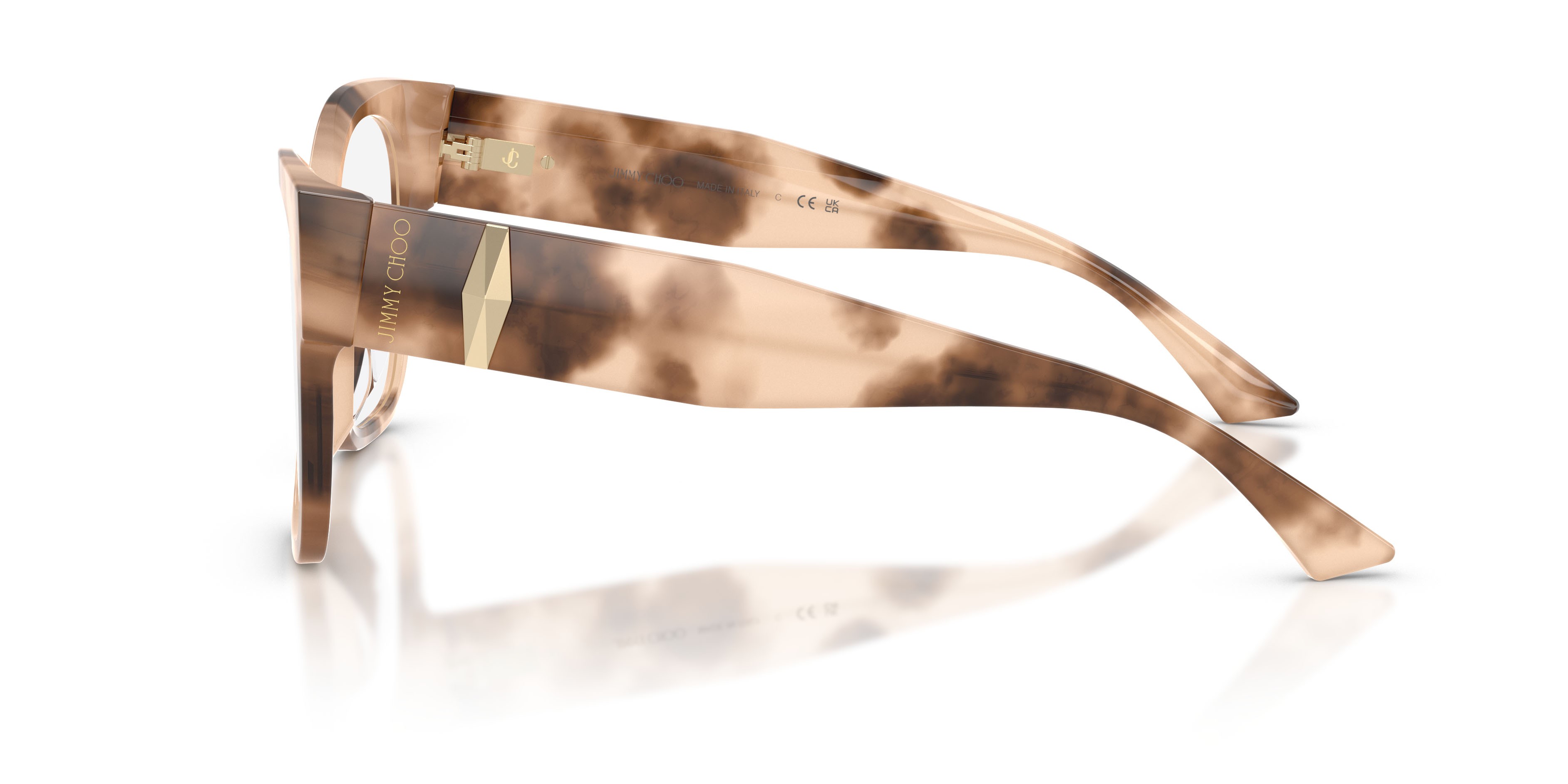 Occhiali da vista Jimmy Choo JC 3062U (5097) colore havana forma quadrato lenti lente demo