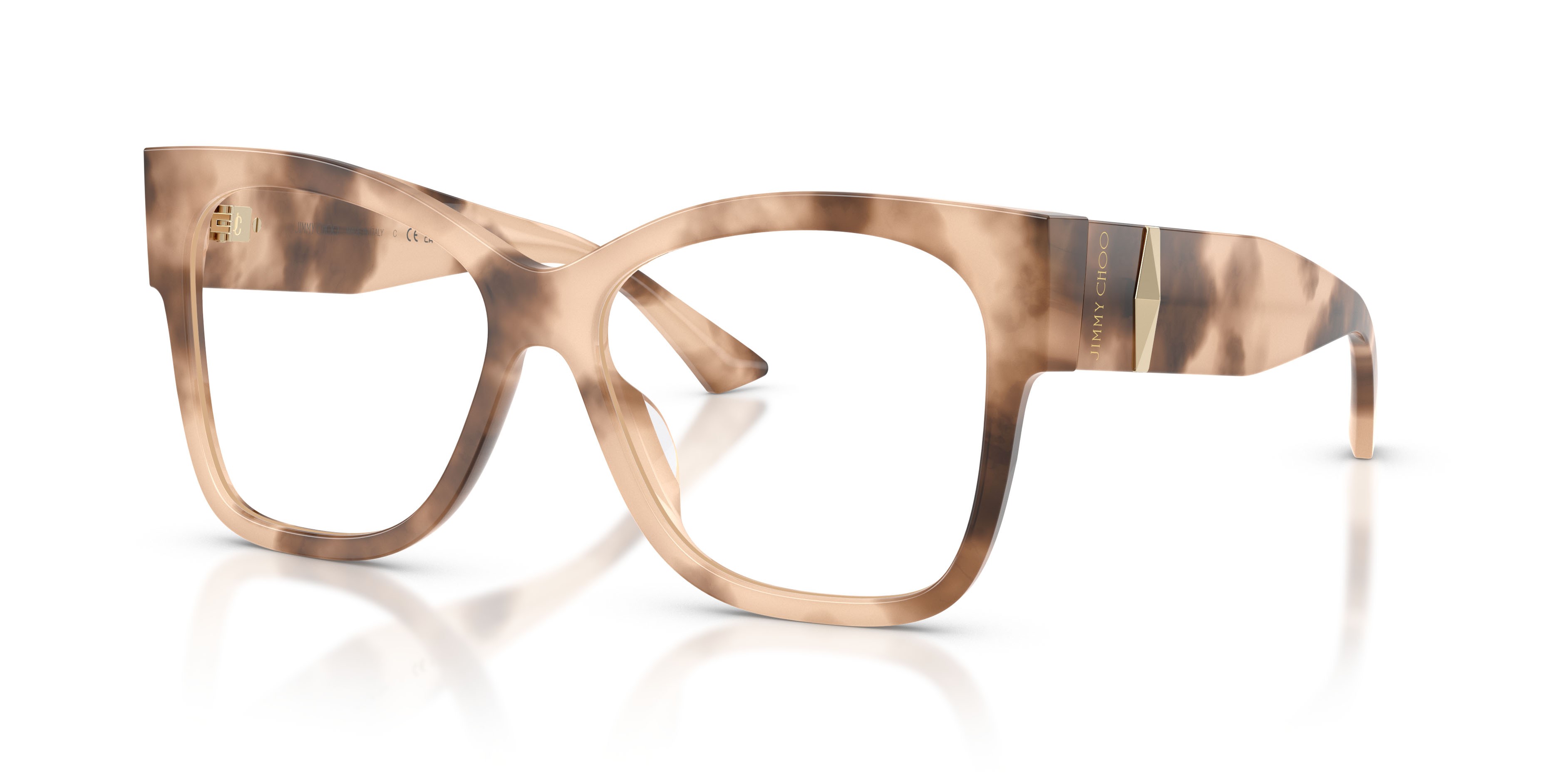 Occhiali da vista Jimmy Choo JC 3062U (5097) colore havana forma quadrato lenti lente demo