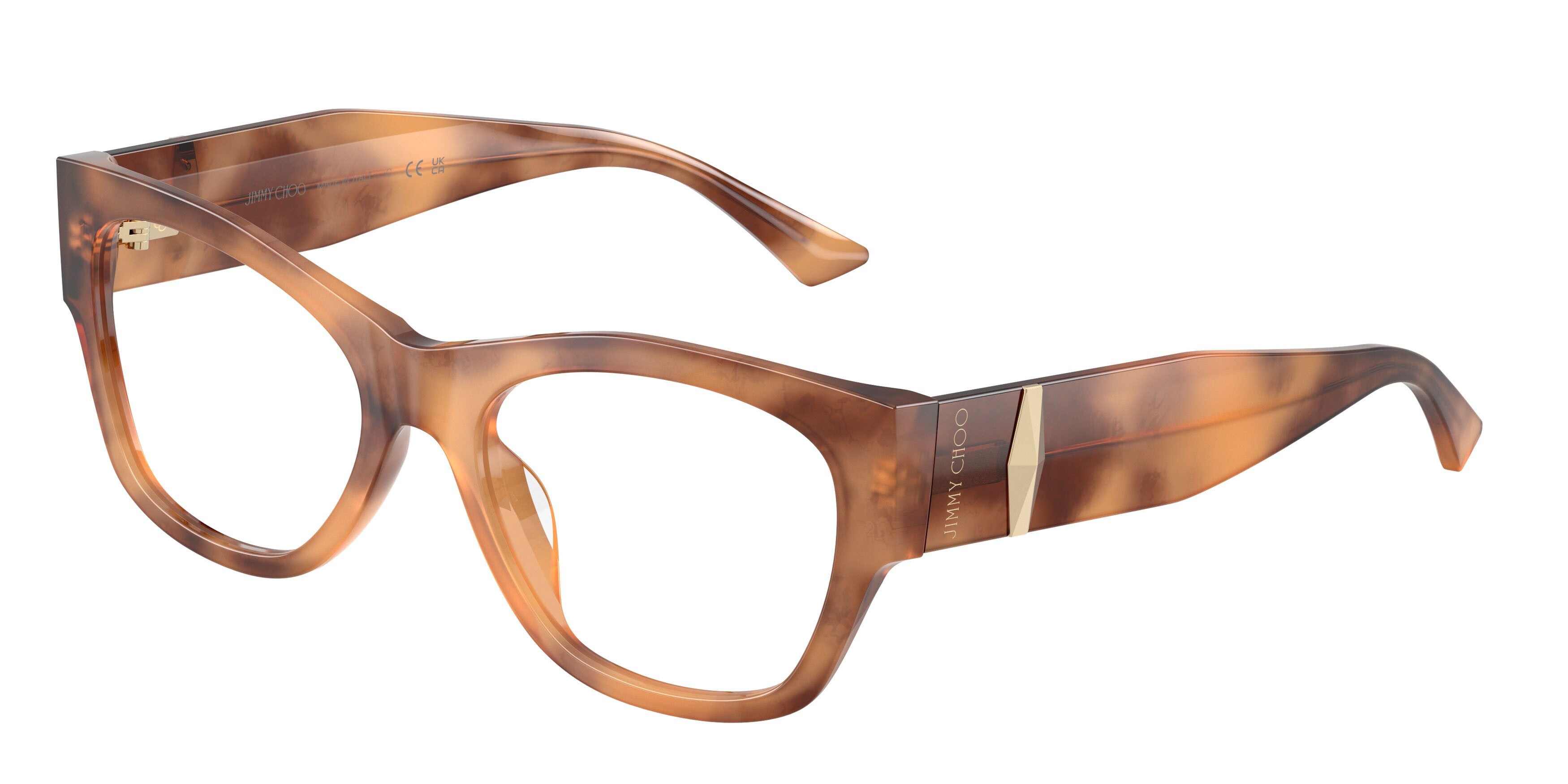 Occhiali da vista Jimmy Choo JC 3063U (5096) colore tan havana forma quadrato lenti lente demo