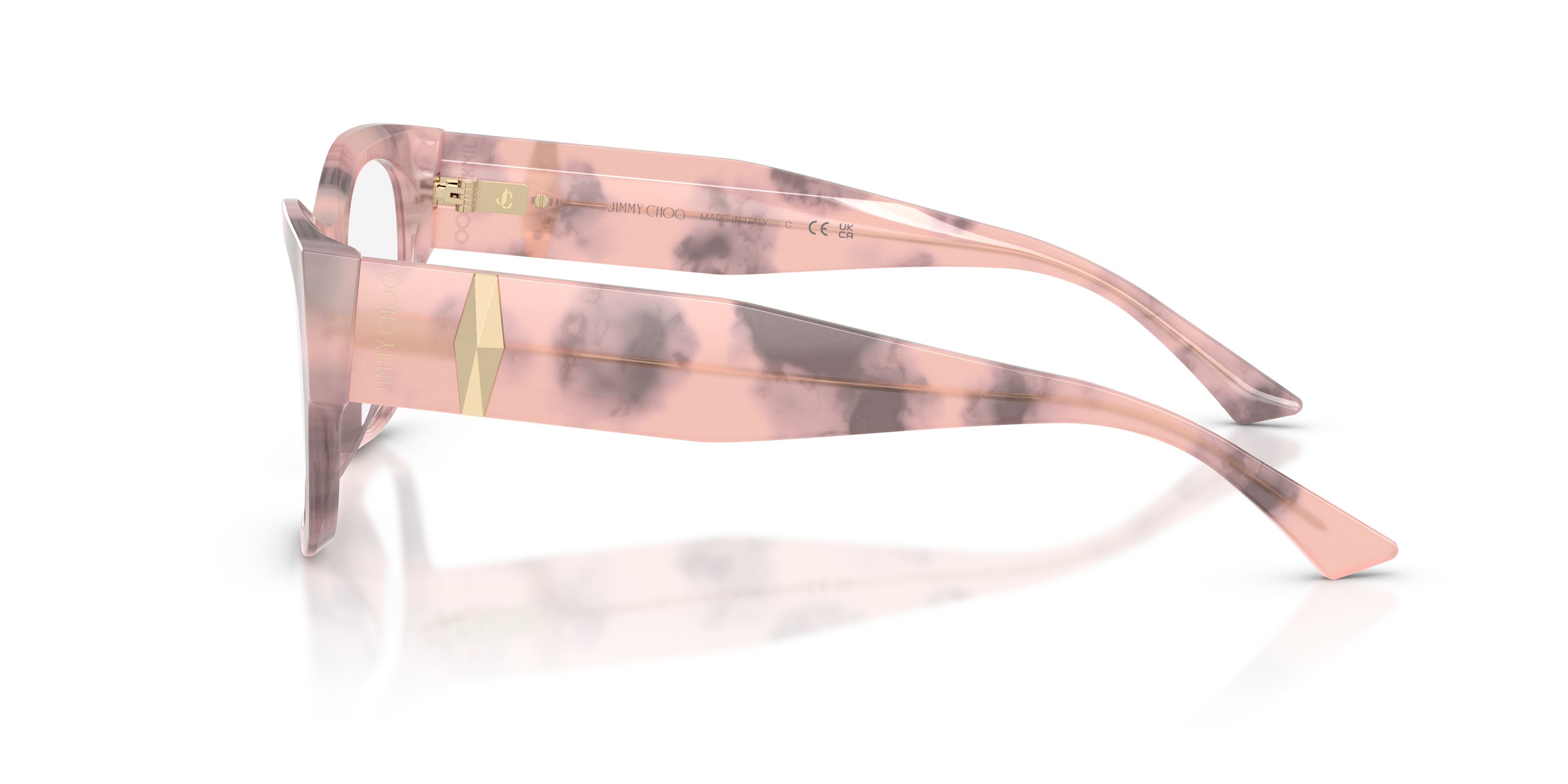 Occhiali da vista Jimmy Choo JC 3063U (5098) colore havana rosa forma quadrato lenti lente demo