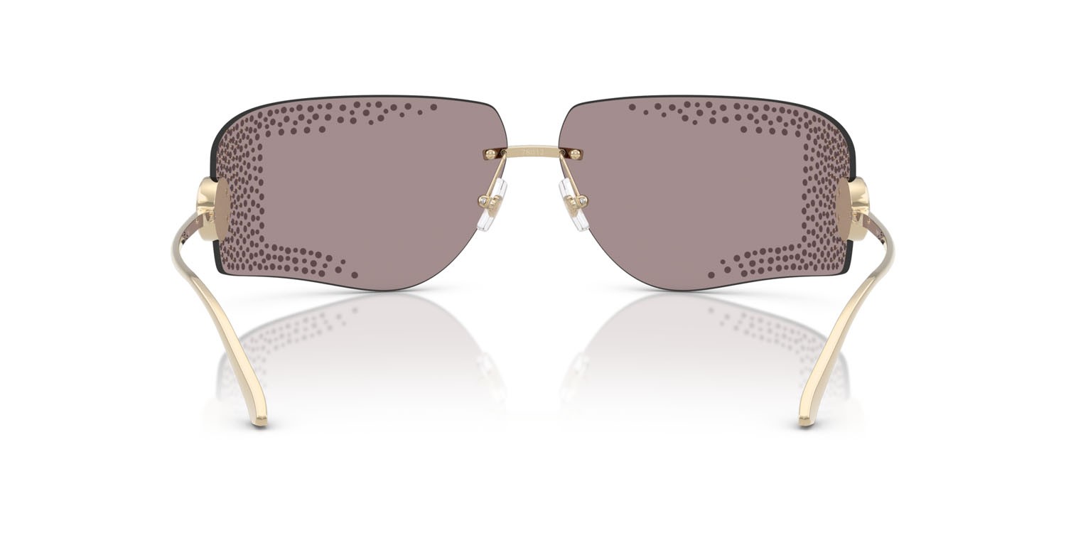 Occhiali da sole Jimmy Choo JC 4009B (30067N) colore oro pallido forma quadrato lenti viola chiaro/marrone